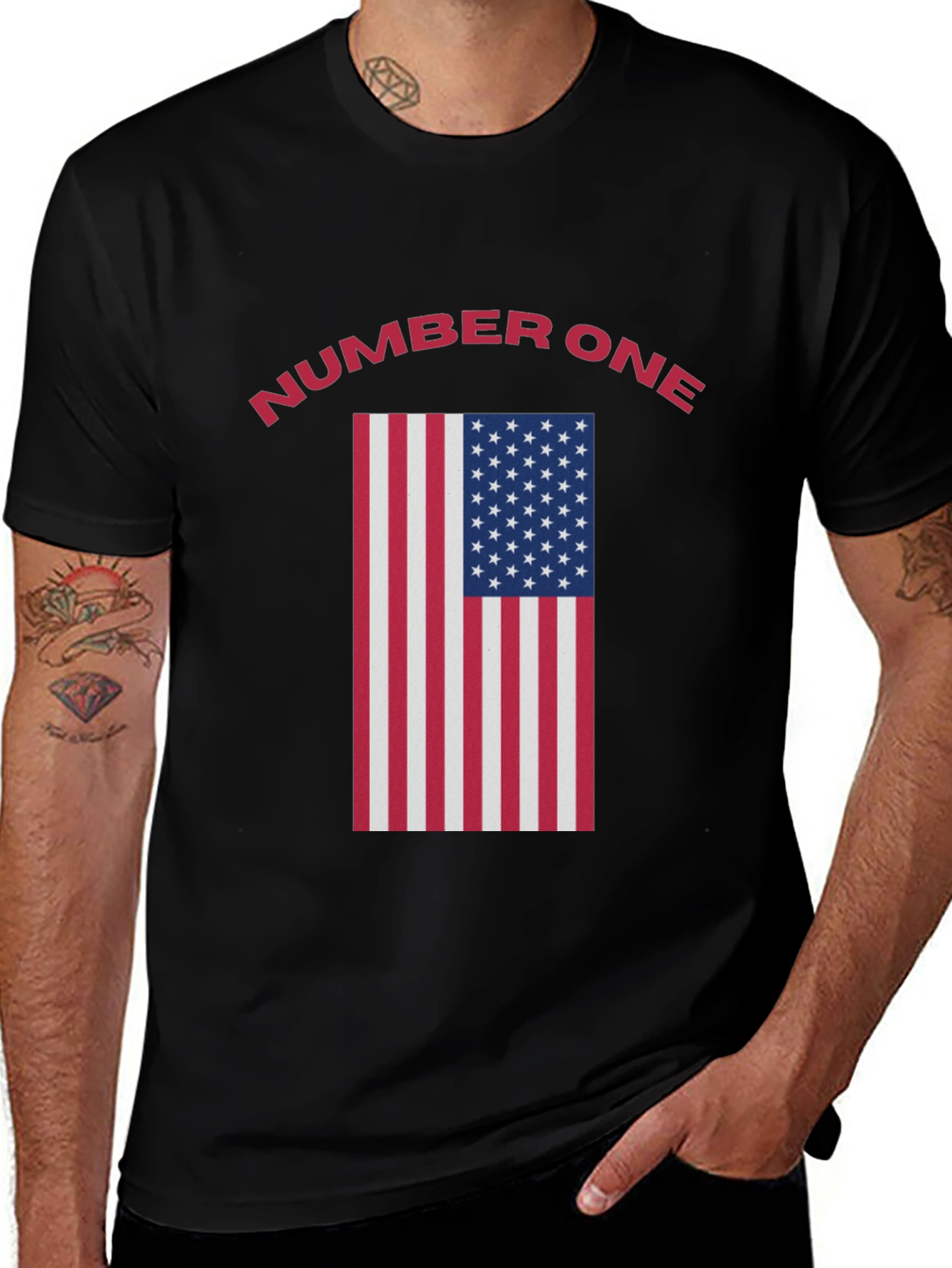 Number One American Flag T-Shirt