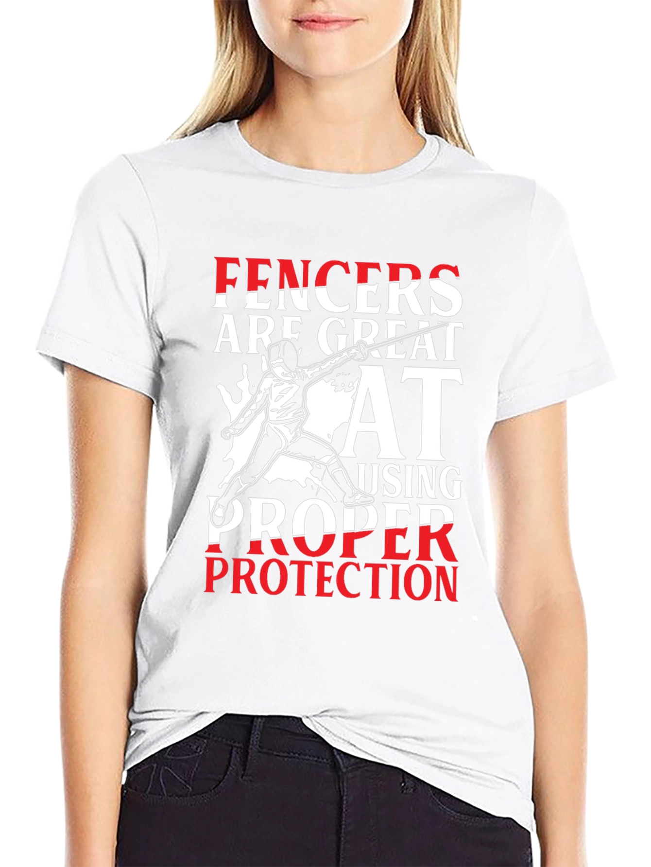 Fencers Great At Proper Protection Graphic Tee