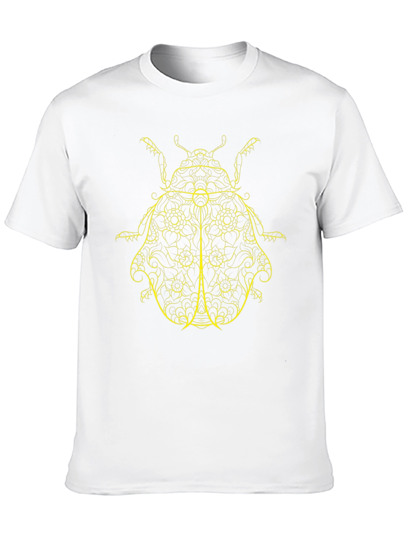 Black T-Shirt with Yellow Beetle Design