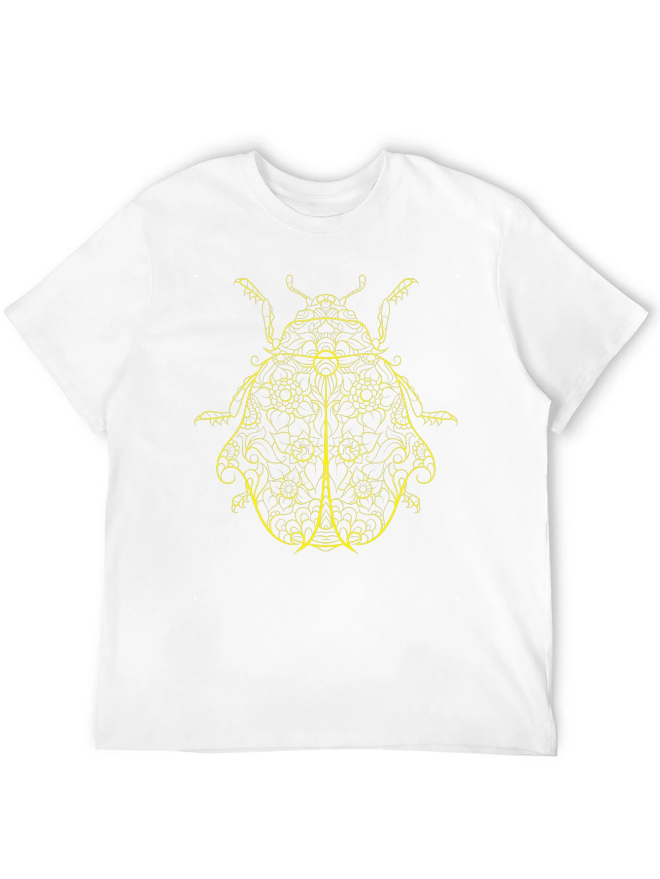 Black T-Shirt with Yellow Beetle Design