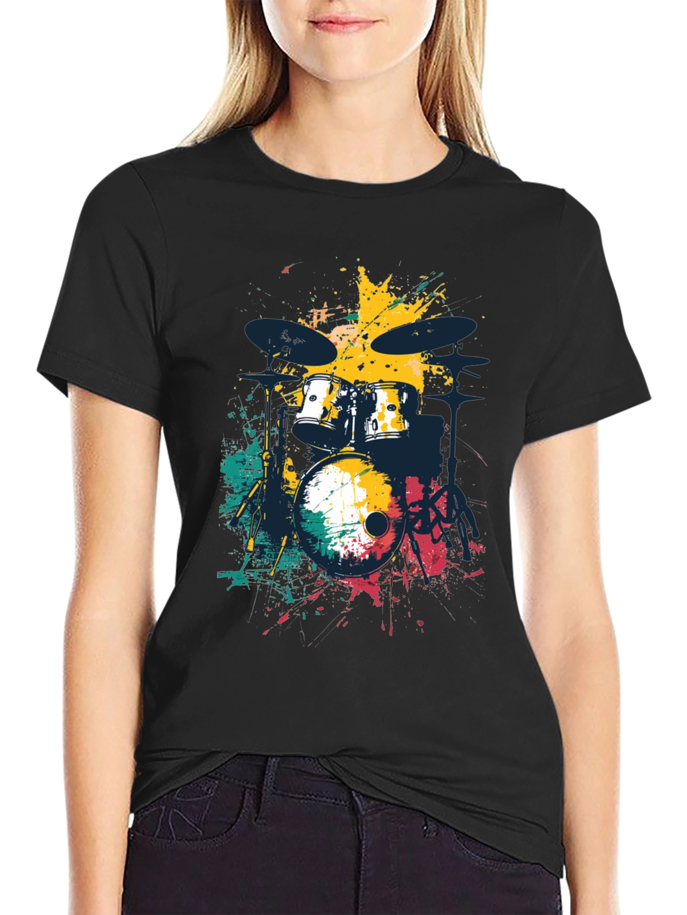 Abstract Drum Set Mens Graphic Tee