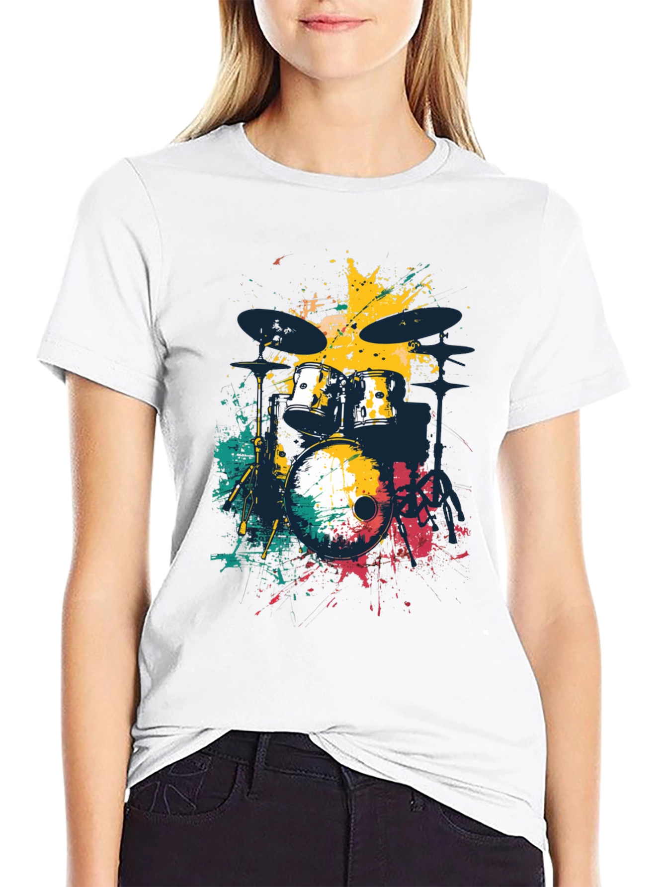 Abstract Drum Set Mens Graphic Tee