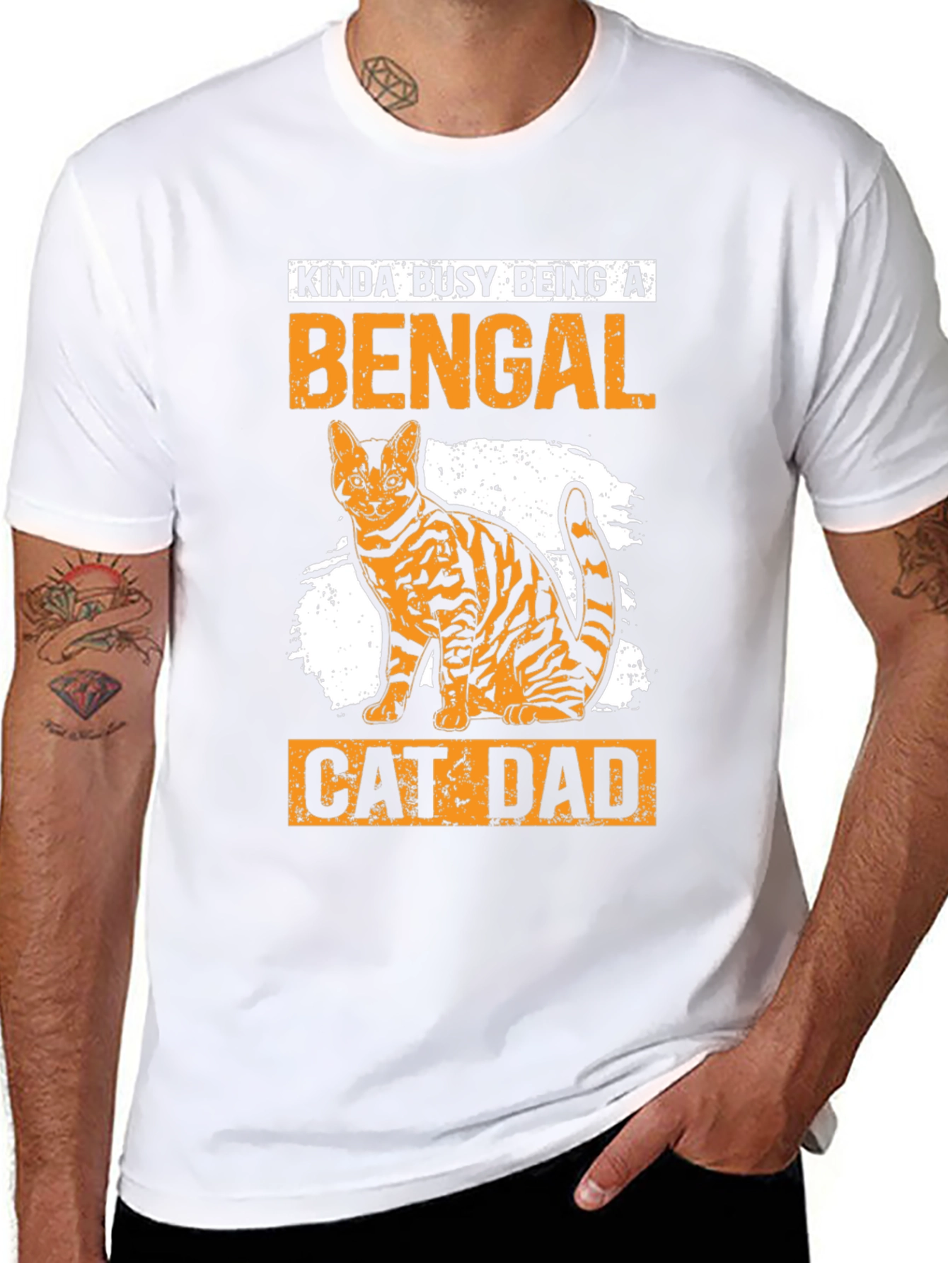 Bengal Cat Dad T-Shirt - Funny Cat Lover Tee