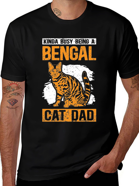 Bengal Cat Dad T-Shirt - Funny Cat Lover Tee