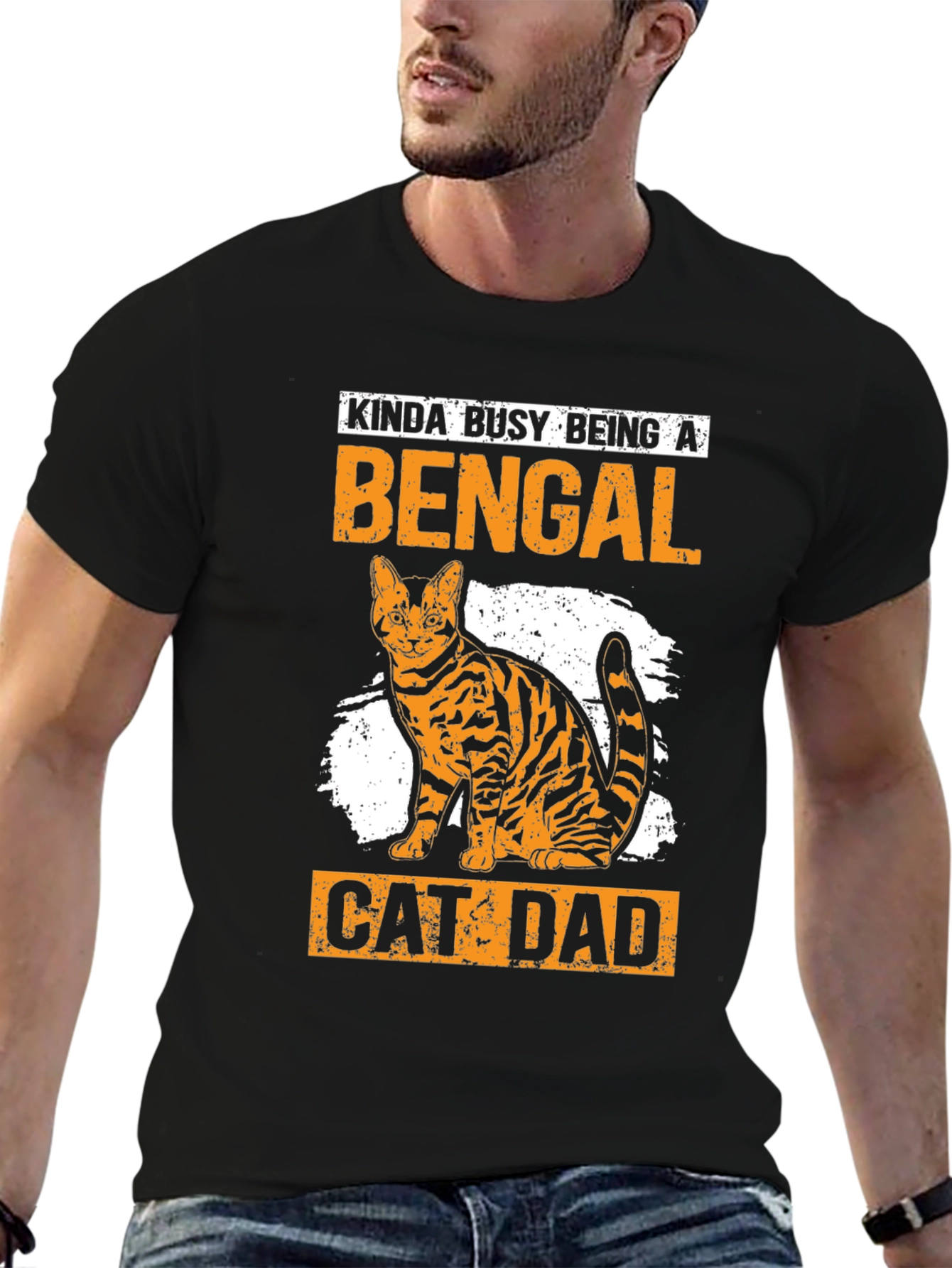 Bengal Cat Dad T-Shirt - Funny Cat Lover Tee
