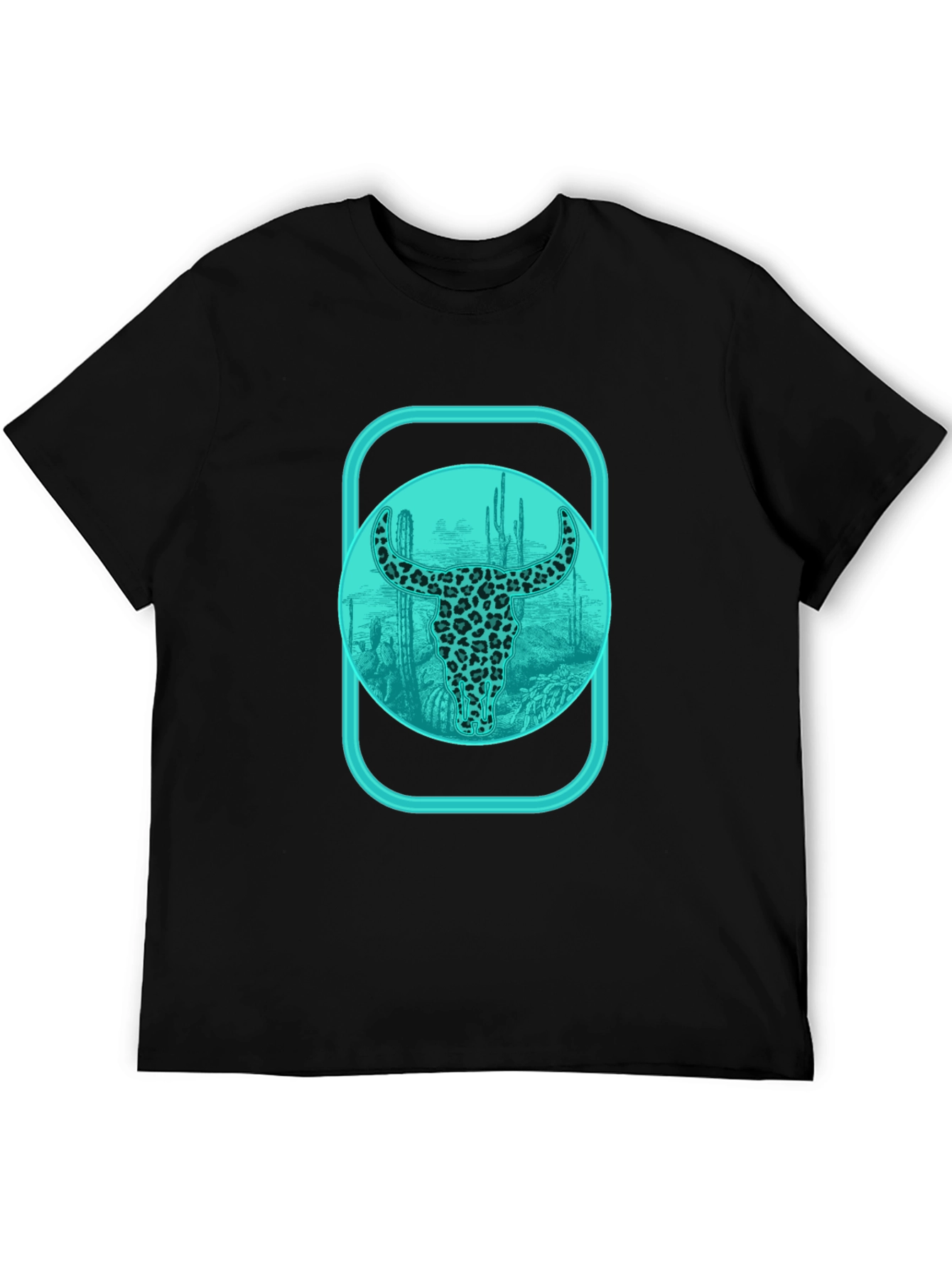 Trendy Bull Skull Graphic Tee - Western Style
