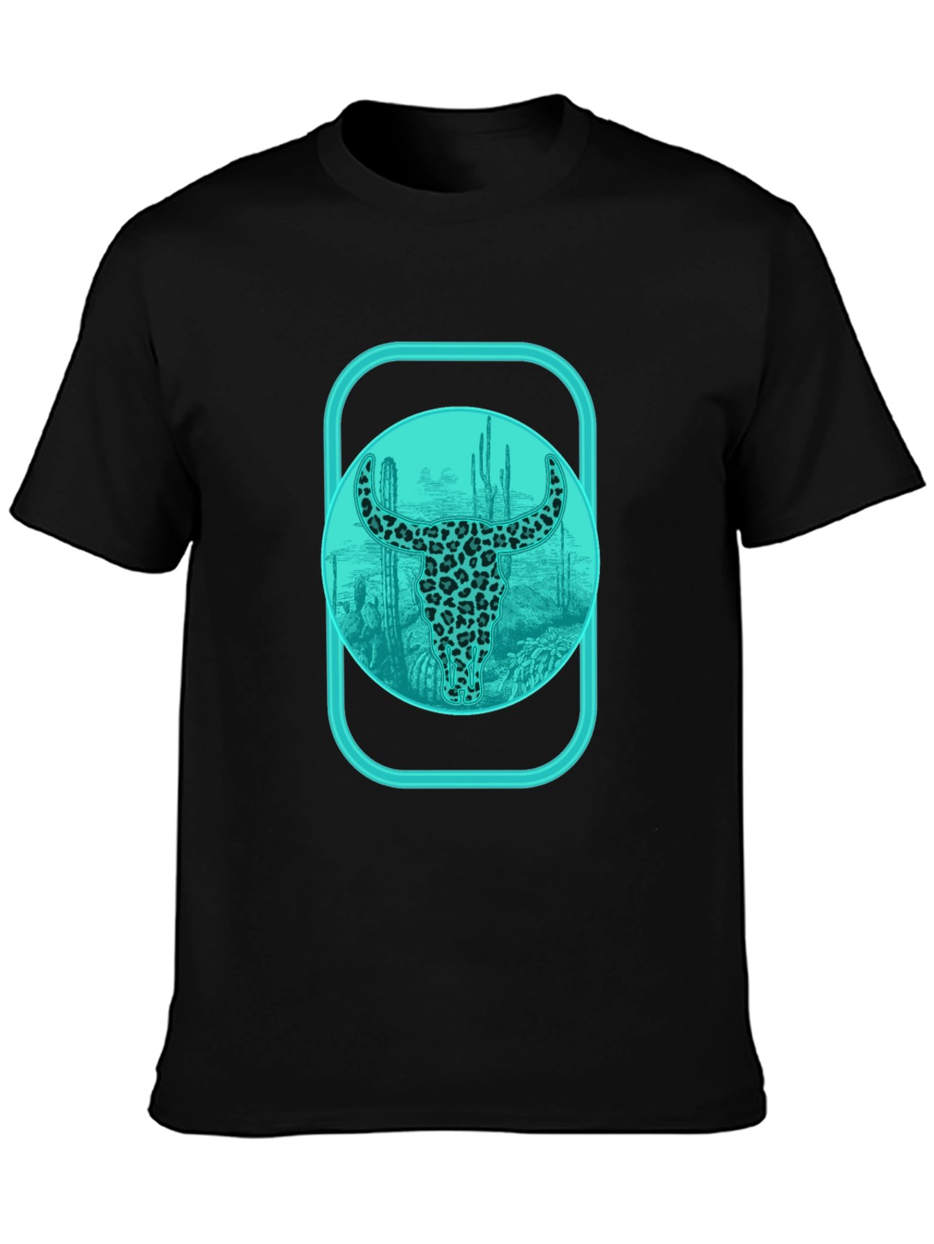 Trendy Bull Skull Graphic Tee - Western Style