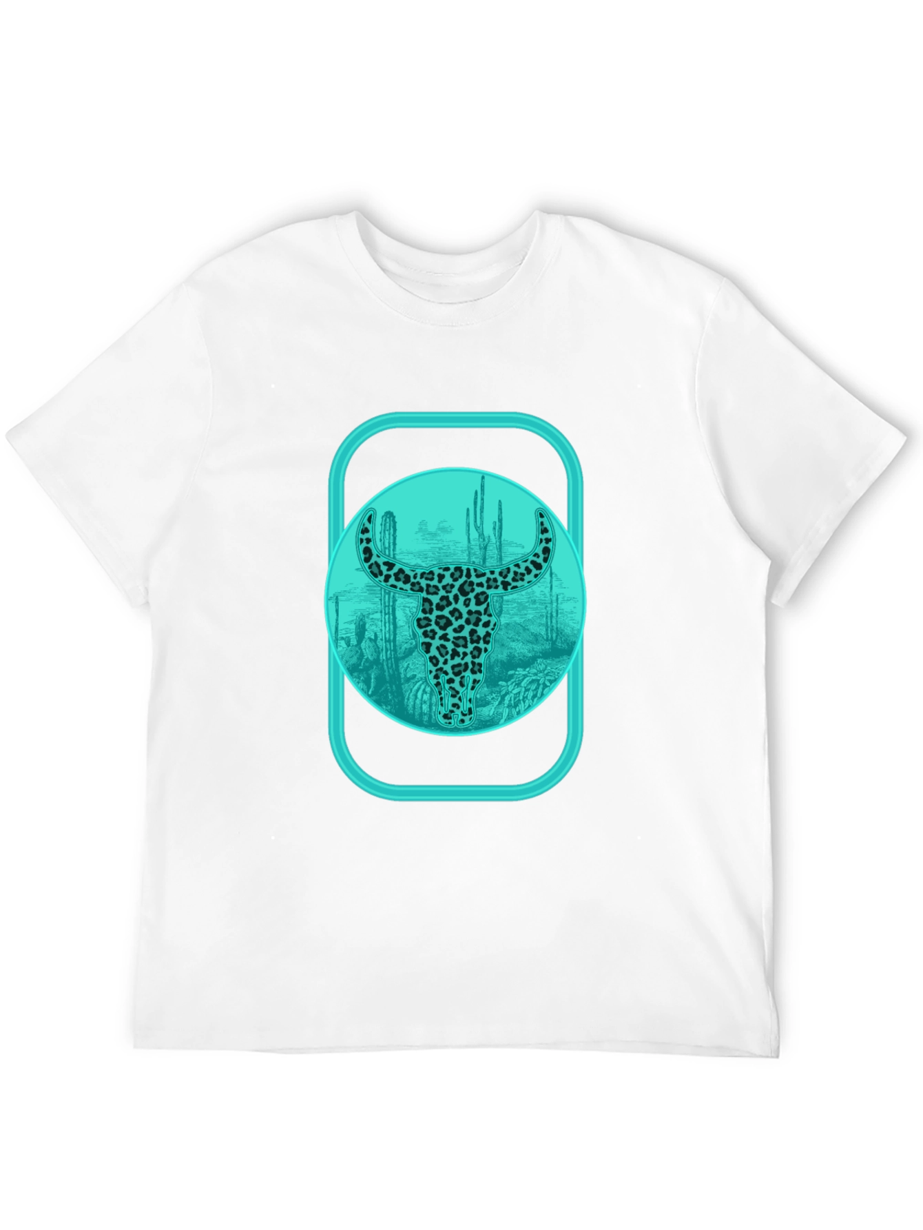 Trendy Bull Skull Graphic Tee - Western Style