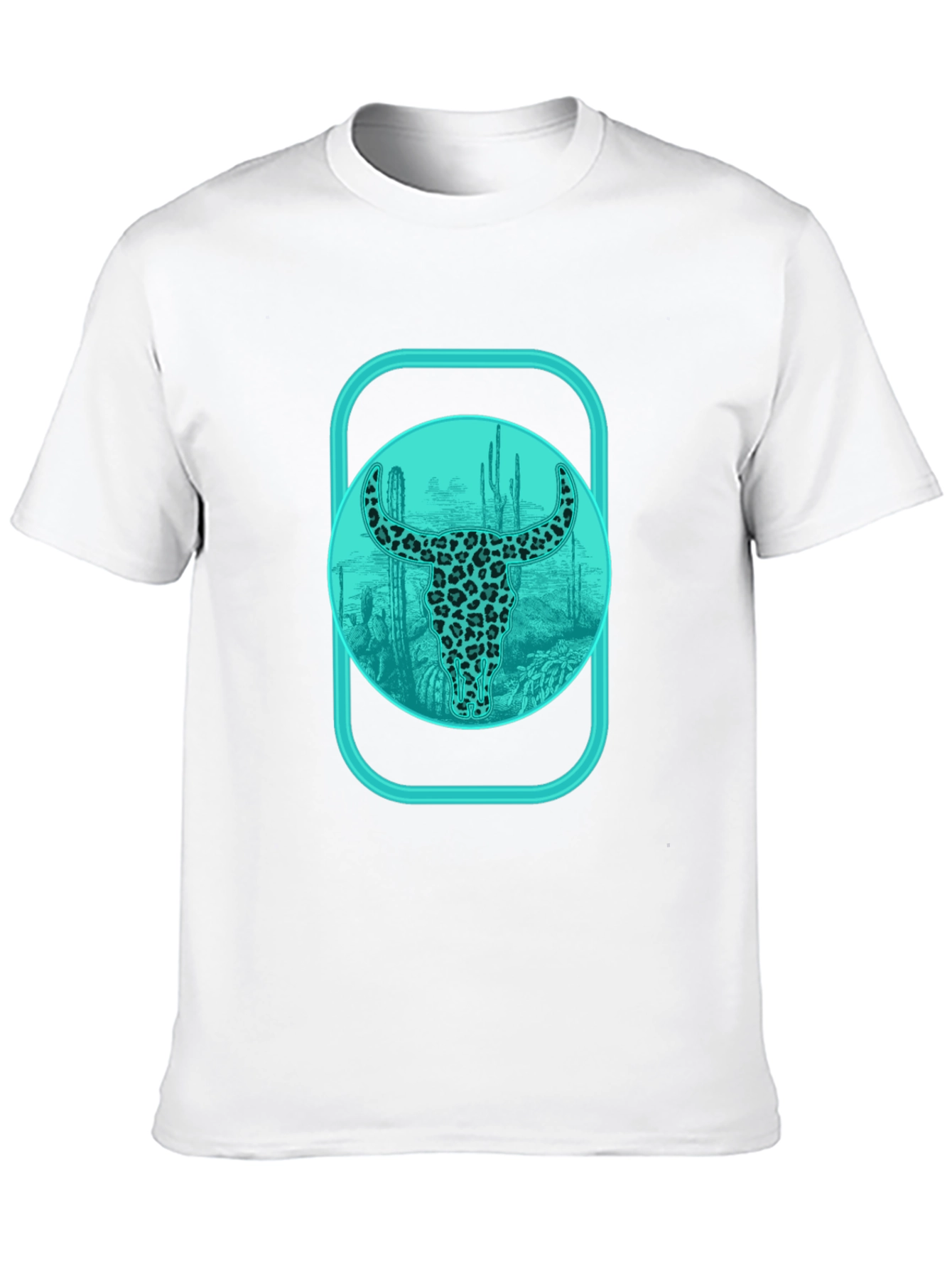 Trendy Bull Skull Graphic Tee - Western Style