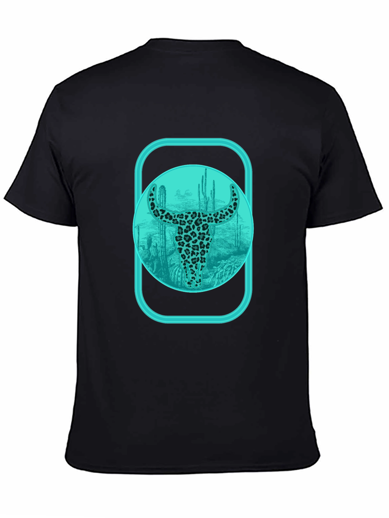 Trendy Bull Skull Graphic Tee - Western Style