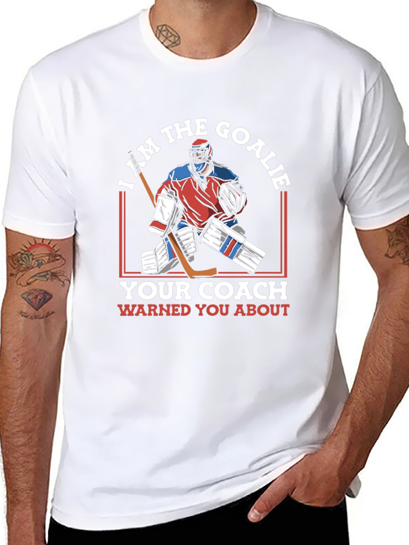 I Am The Goalie T-Shirt Hockey Player Tee