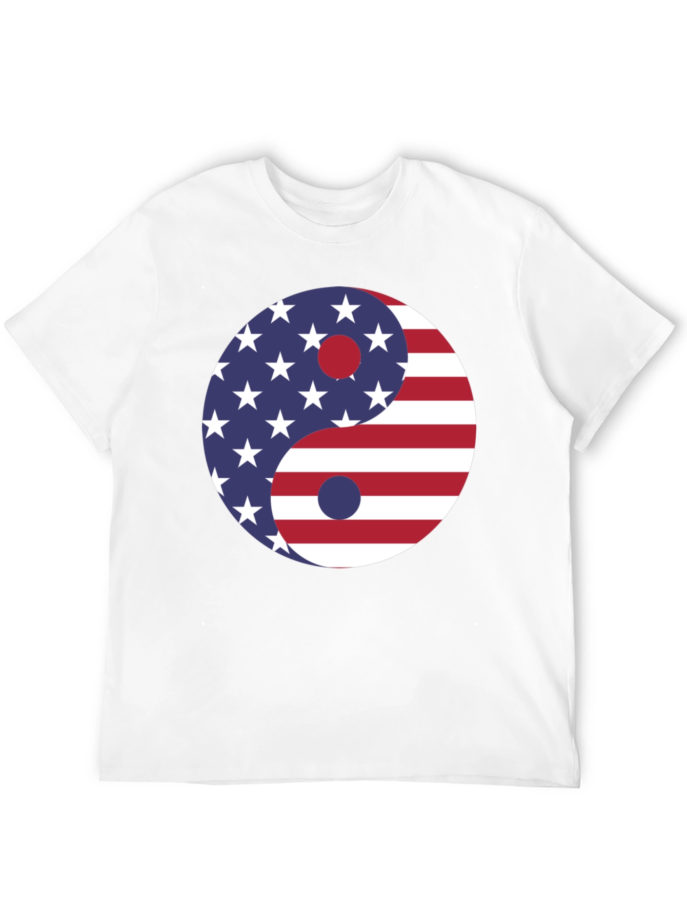 Yin Yang USA Flag Graphic Tee - Patriotic Harmony
