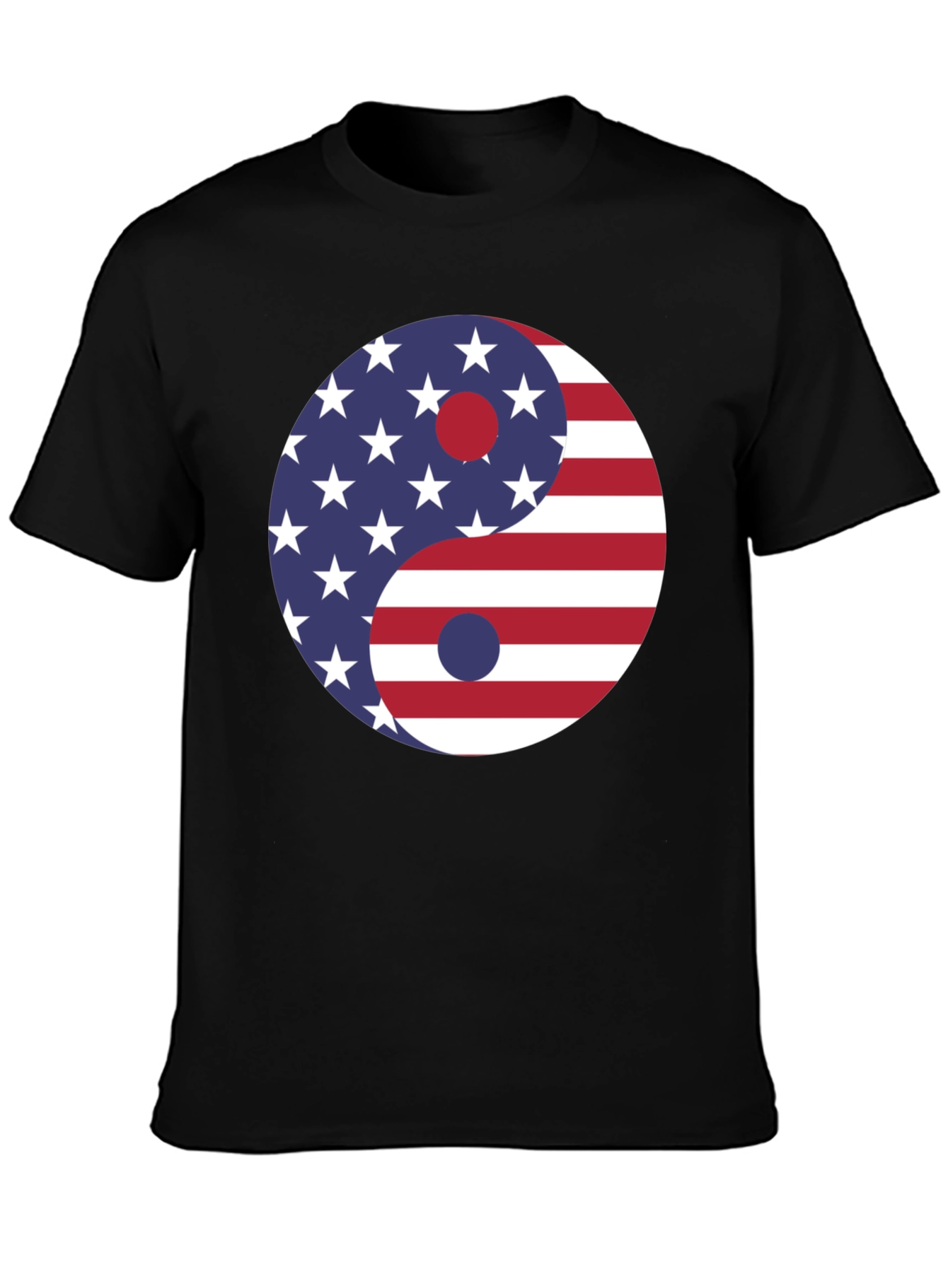 Yin Yang USA Flag Graphic Tee - Patriotic Harmony