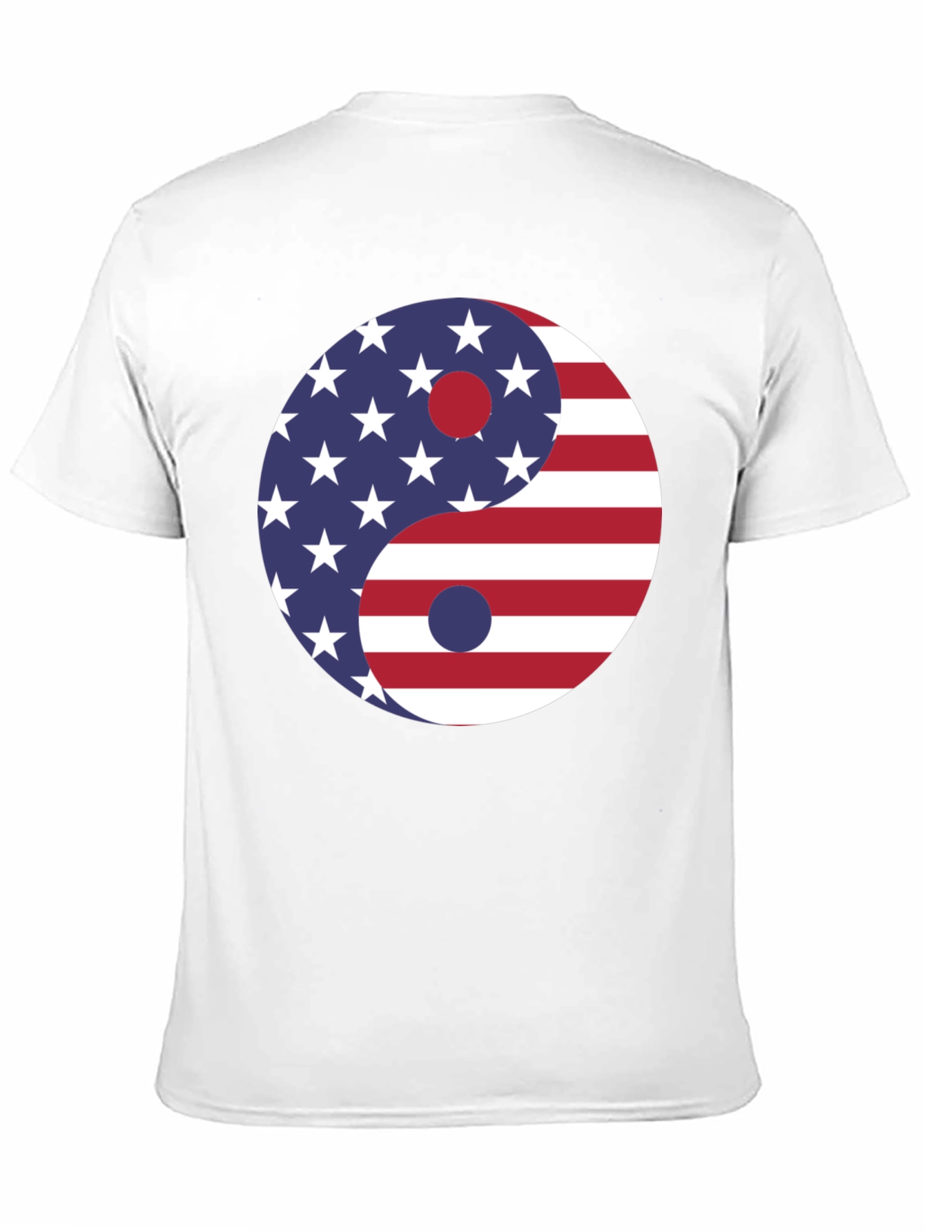 Yin Yang USA Flag Graphic Tee - Patriotic Harmony