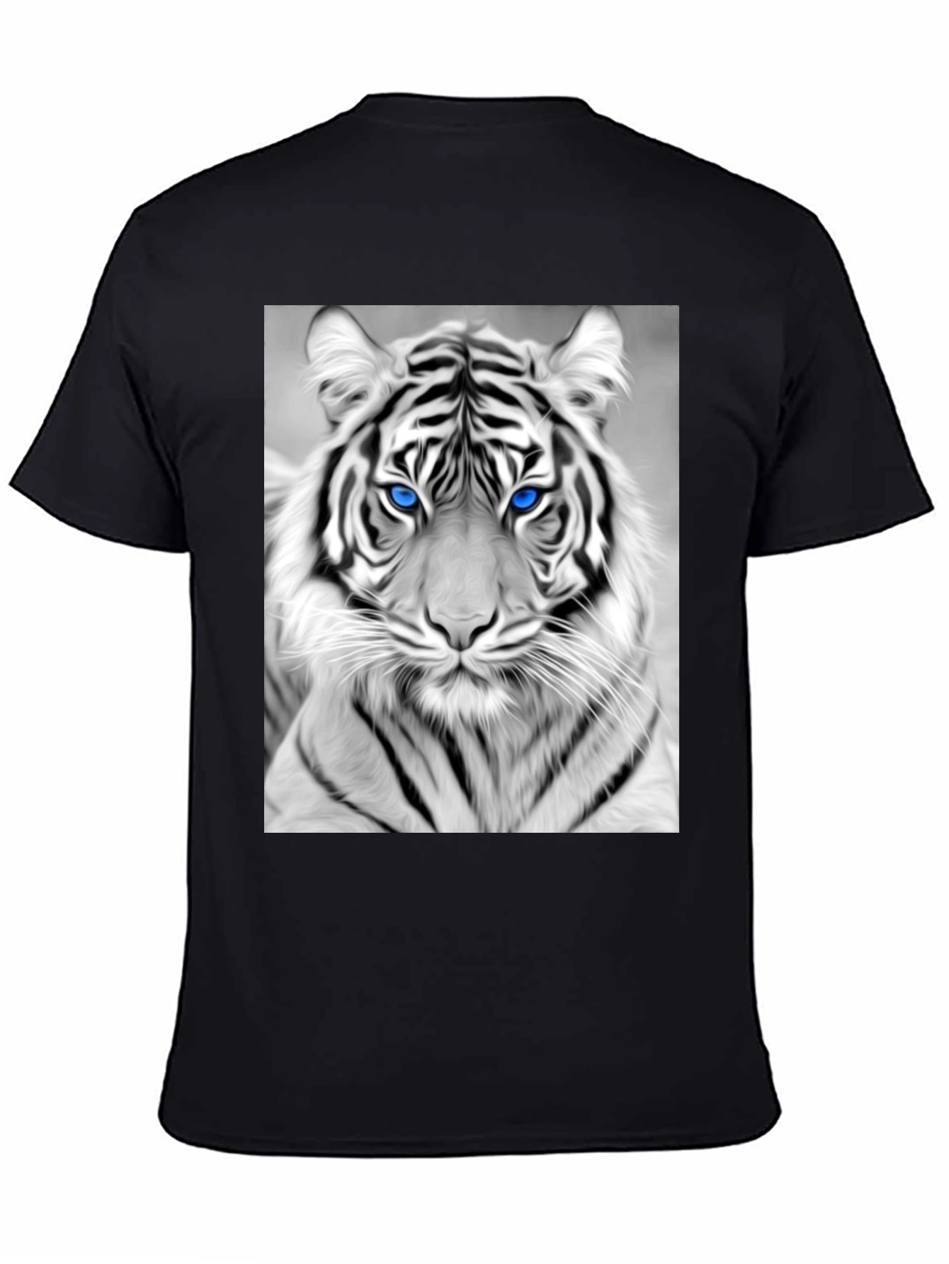 Tiger Graphic Tee - Black Cotton