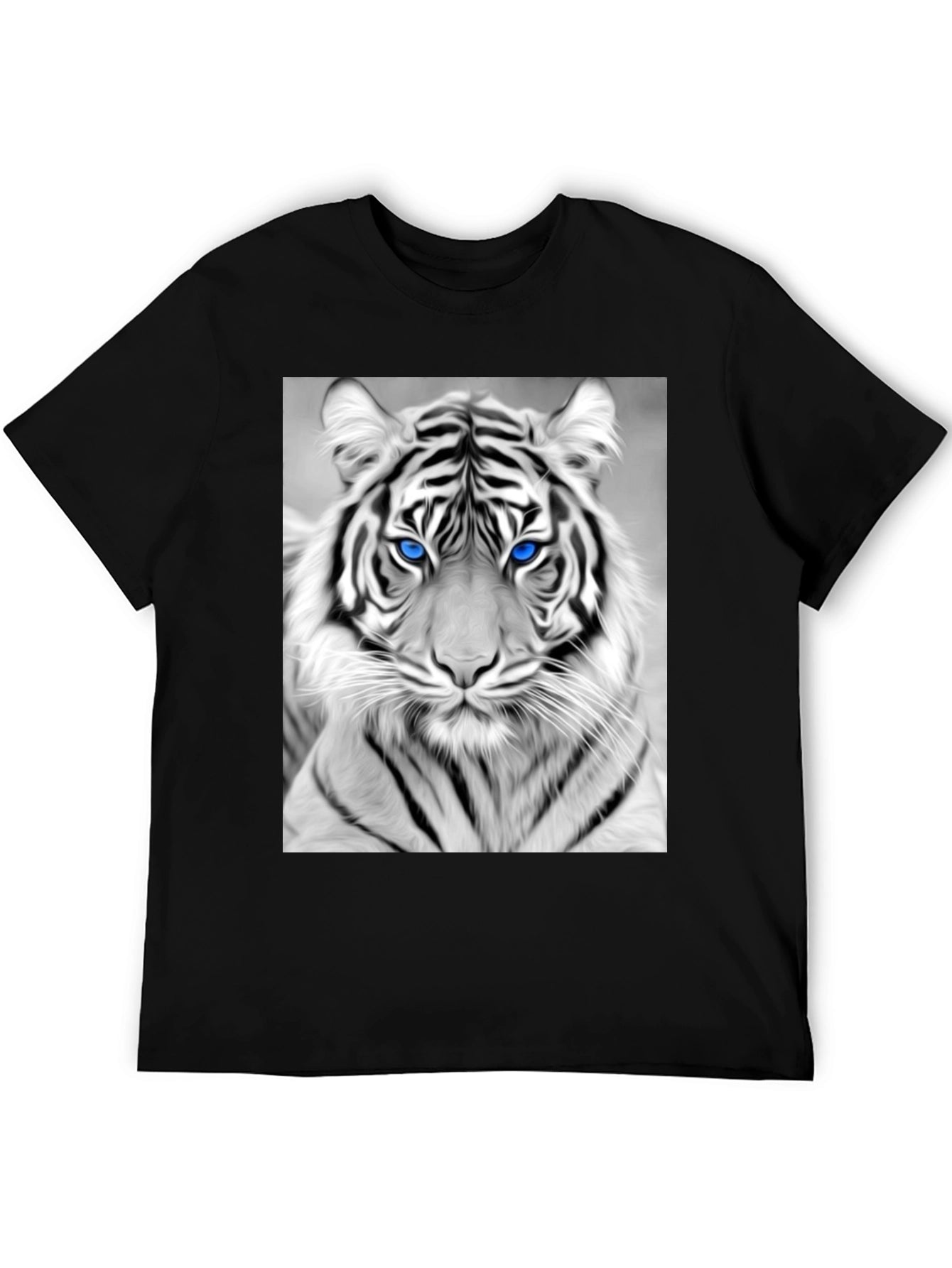 Tiger Graphic Tee - Black Cotton