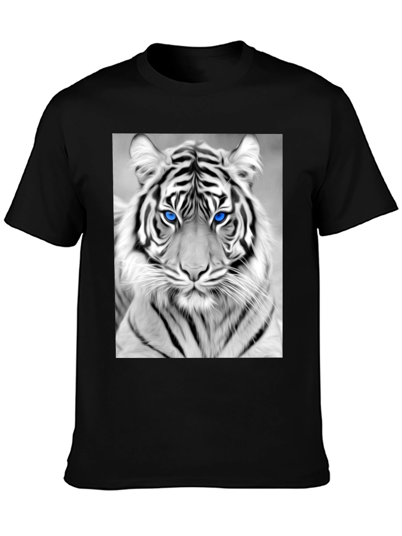Tiger Graphic Tee - Black Cotton