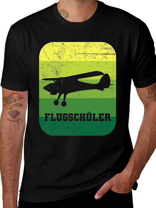 Flugschuler Airplane T-Shirt - Vintage Style