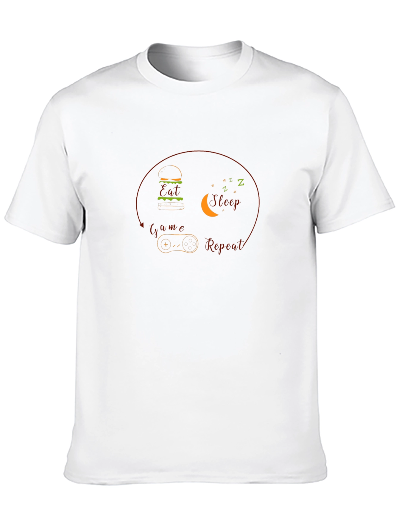 Eat Sleep Game Repeat Graphic Tee