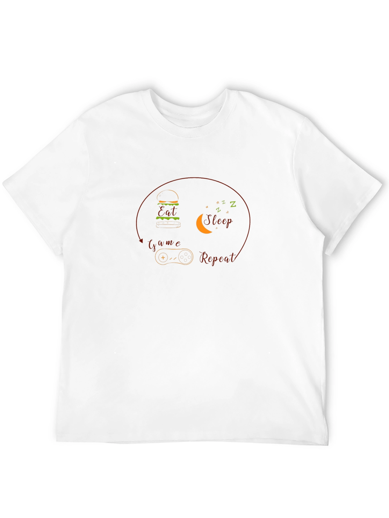 Eat Sleep Game Repeat Graphic Tee