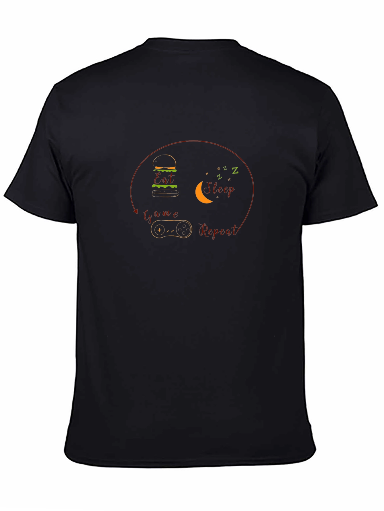 Eat Sleep Game Repeat Graphic Tee