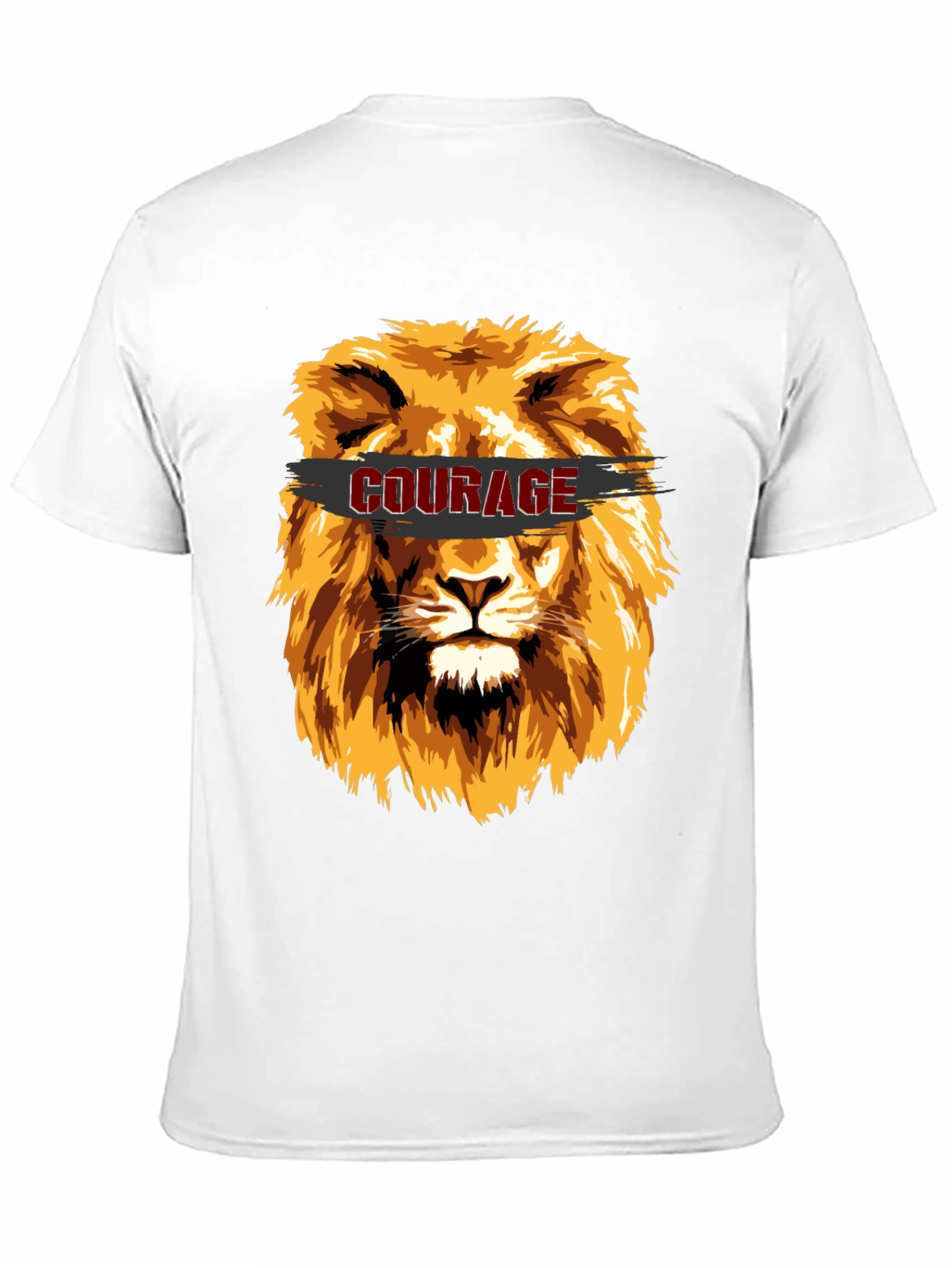Courage Lion Graphic T-Shirt - Stylish Mens Tee