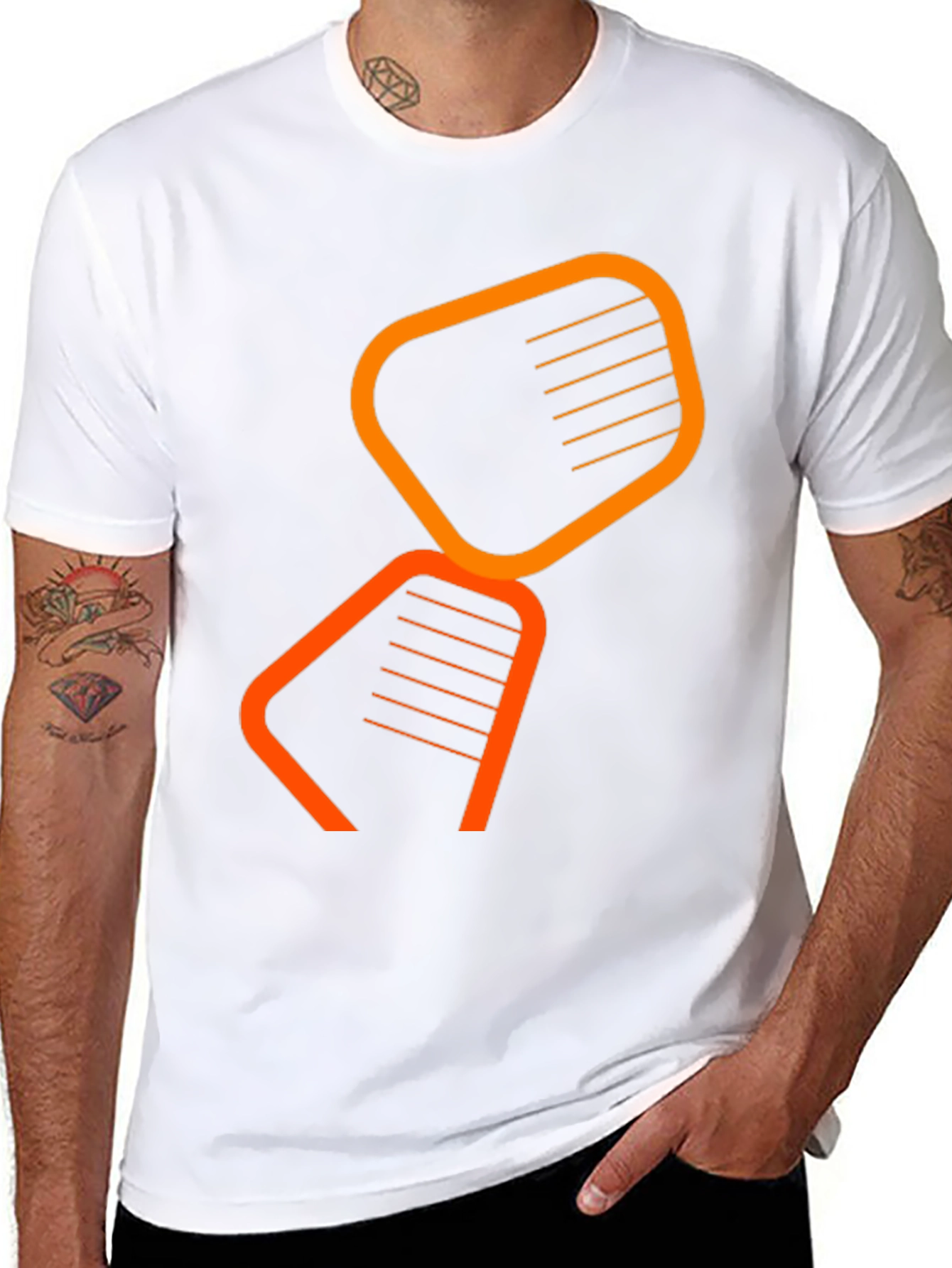 Abstract Graphic Black T-Shirt - Modern Design