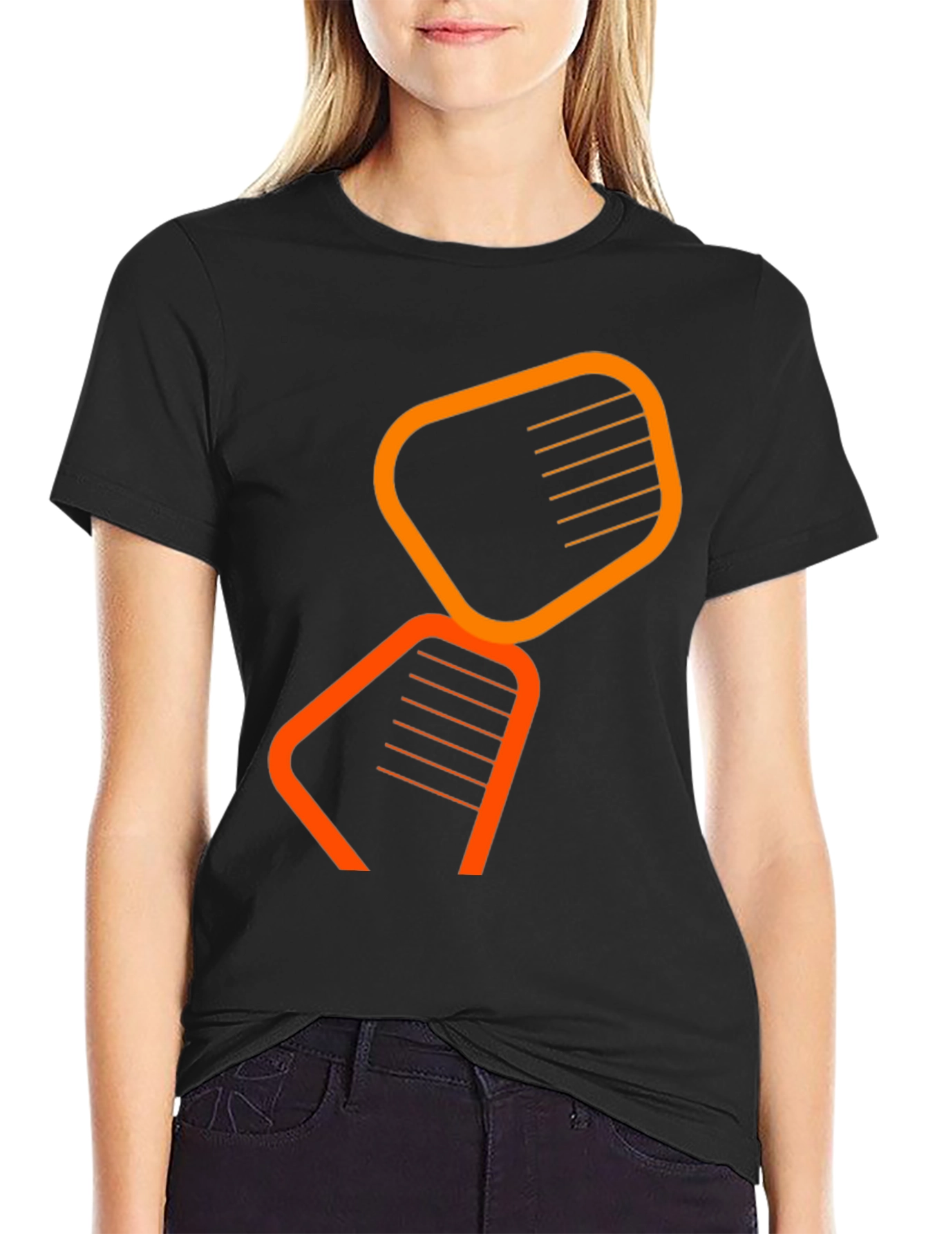 Abstract Graphic Black T-Shirt - Modern Design