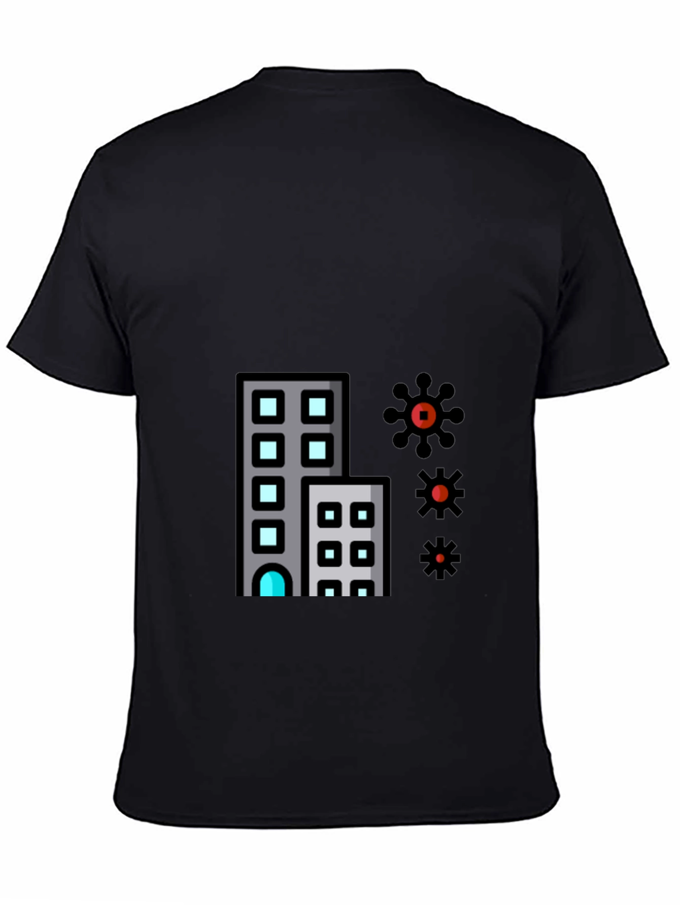 Urban Pandemic T-Shirt: Cityscape Virus Design