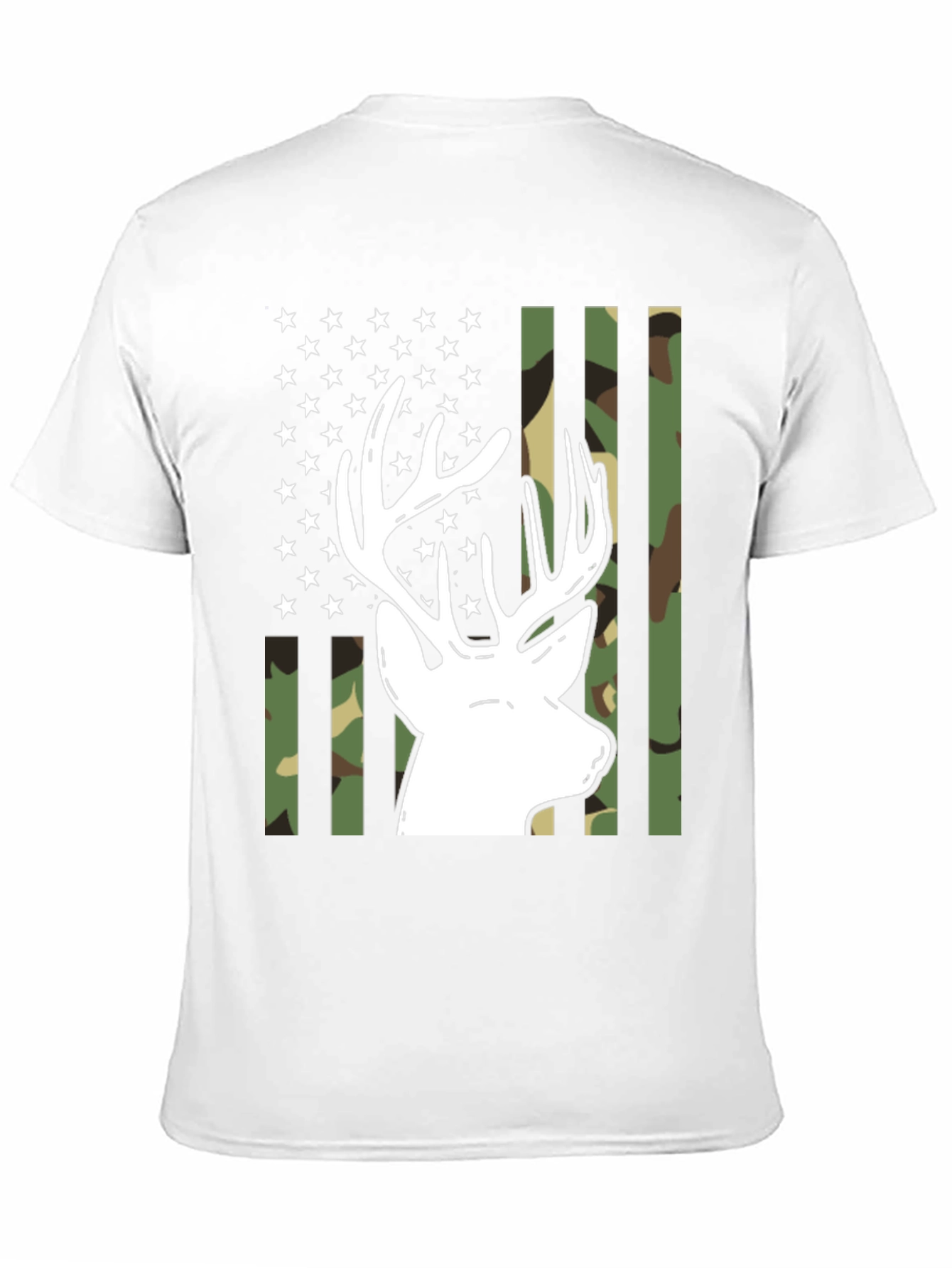 Deer Hunter Camo Flag Graphic Tee