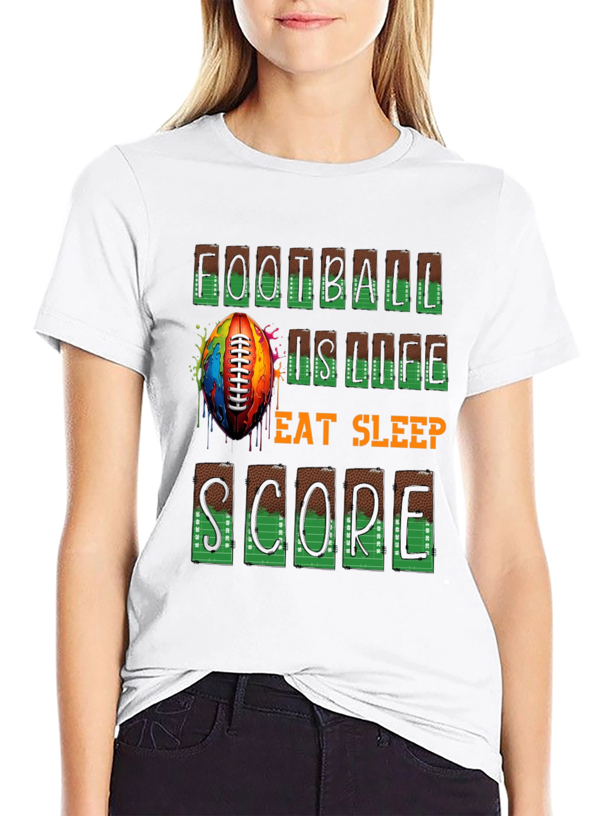 Football is Life Graphic Tee