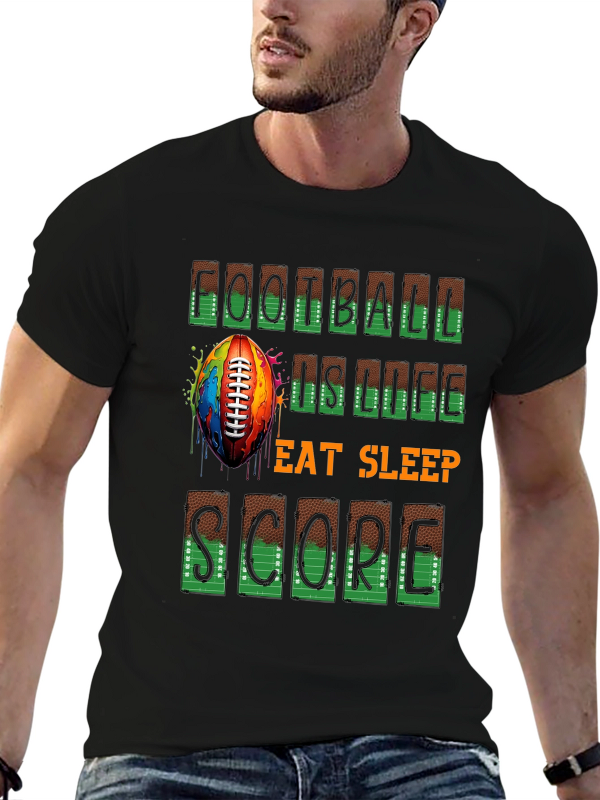 Football is Life Graphic Tee