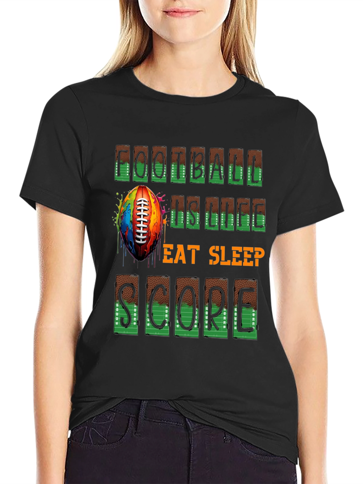 Football is Life Graphic Tee