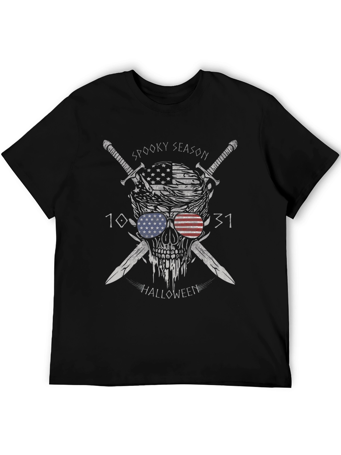 Spooky Season Halloween Skull Graphic Tee