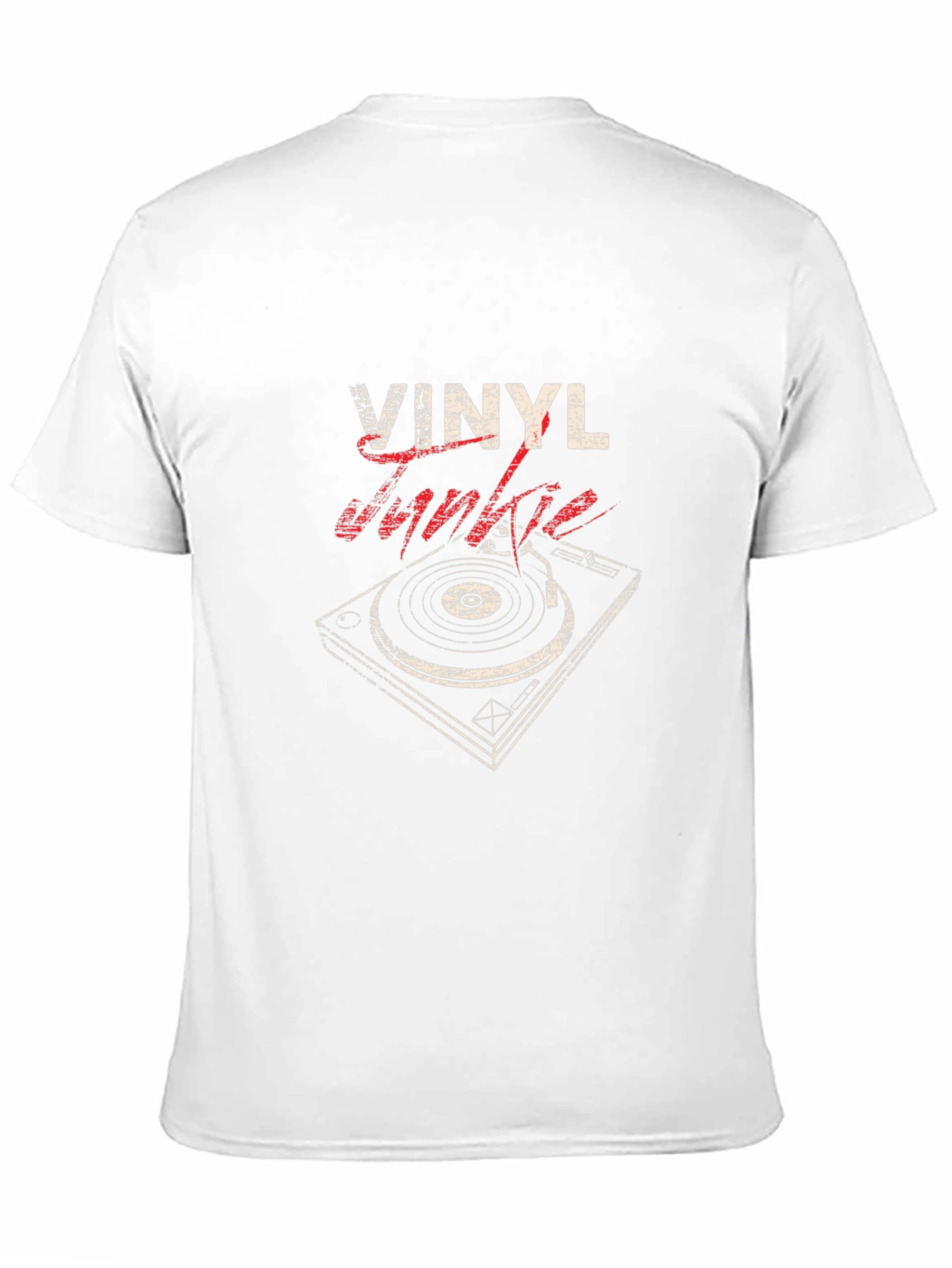 Vinyl Junkie Graphic Tee - Black Cotton T-Shirt