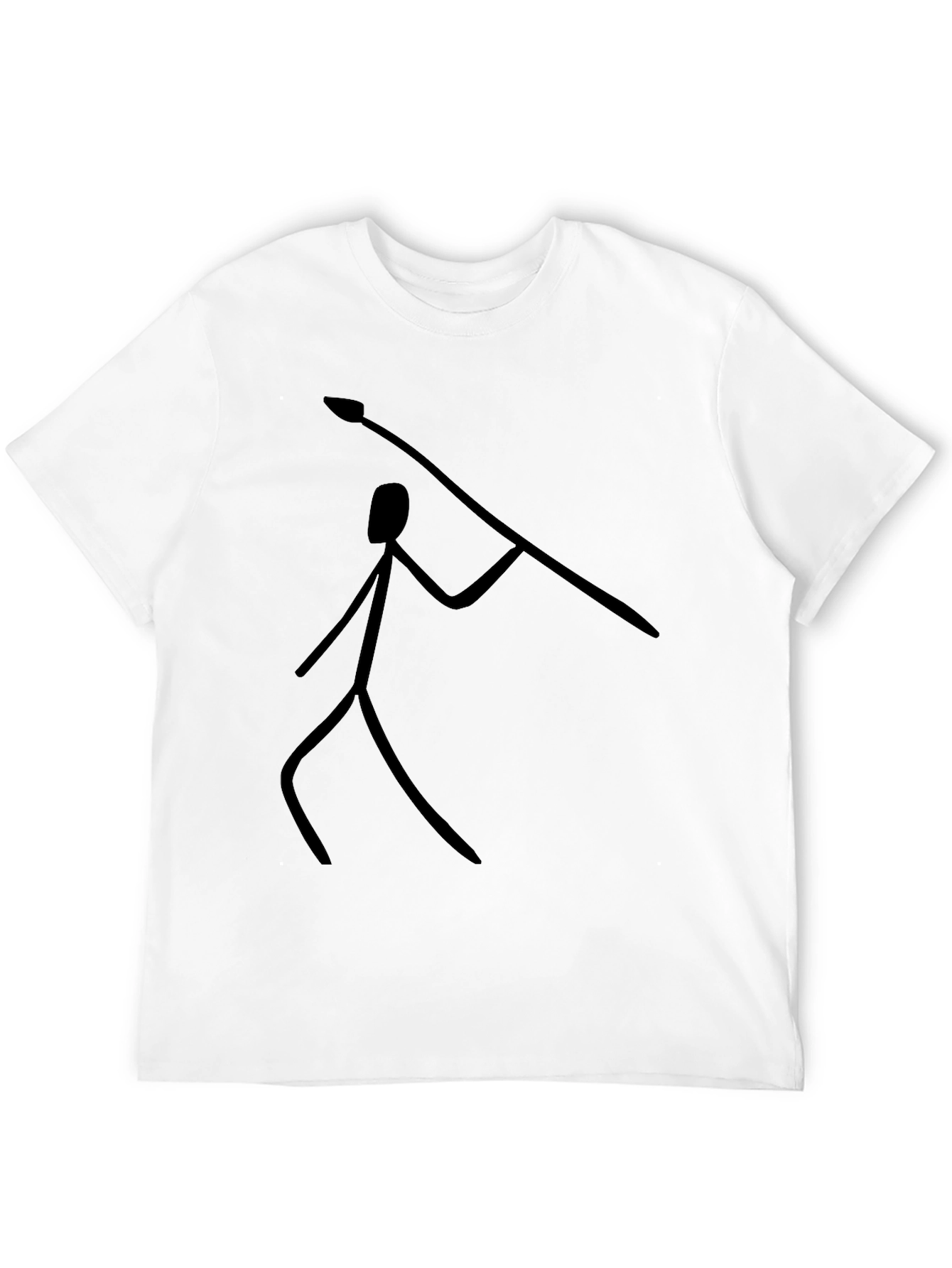 Caveman Spear T-Shirt - Black Graphic Tee