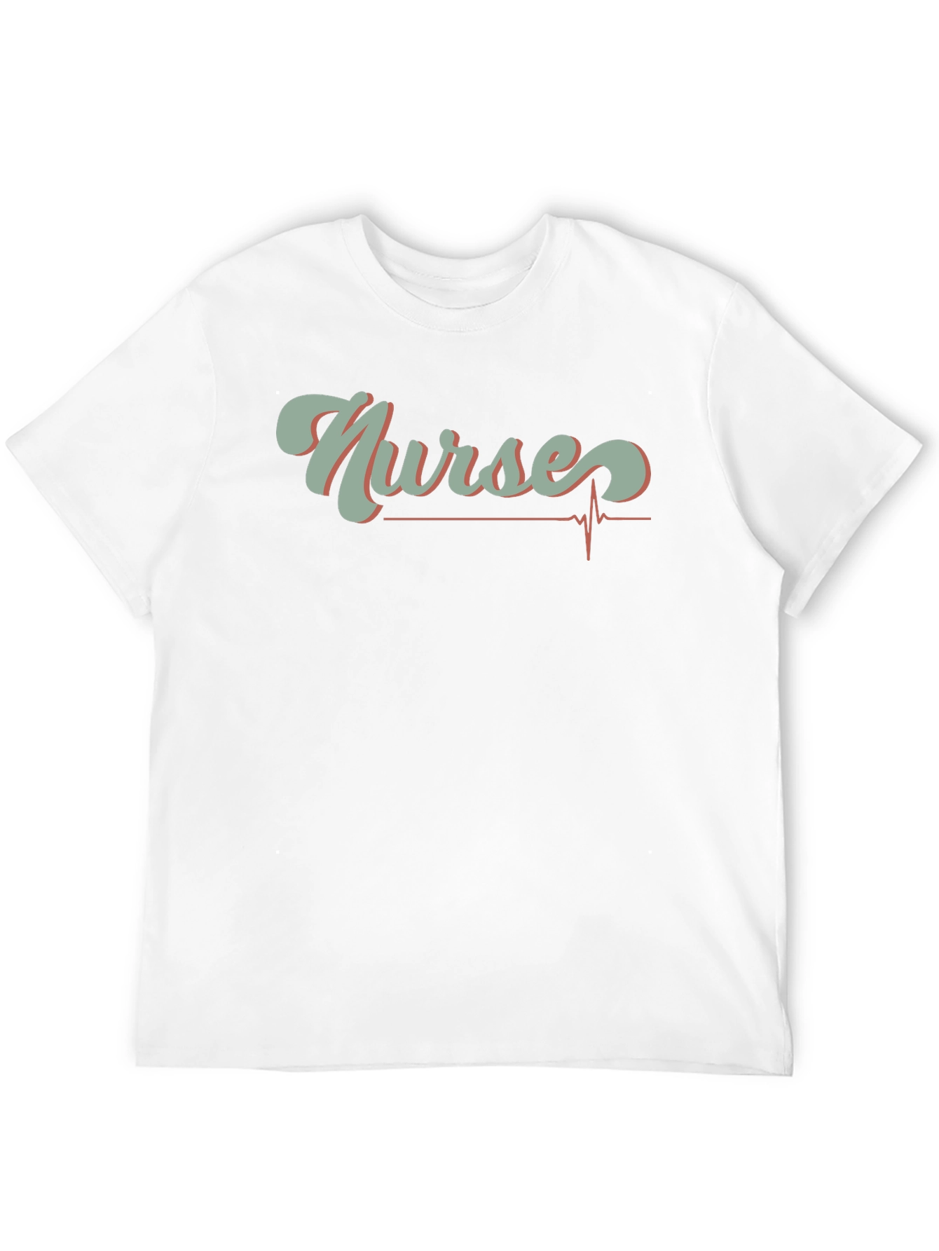 Nurses Heartbeat Graphic T-Shirt - Black