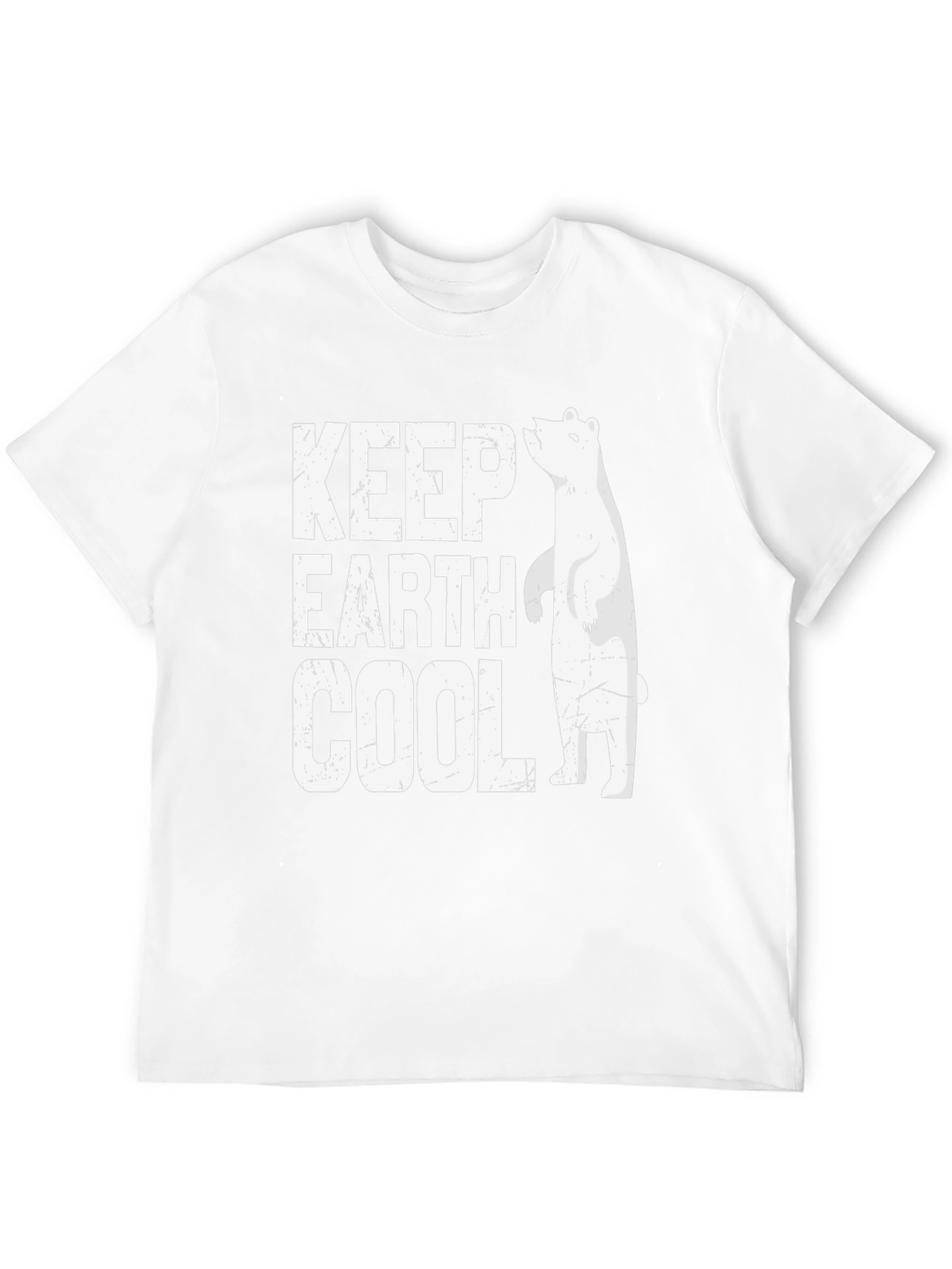 Keep Earth Cool Black Graphic Tee - Polar Bear