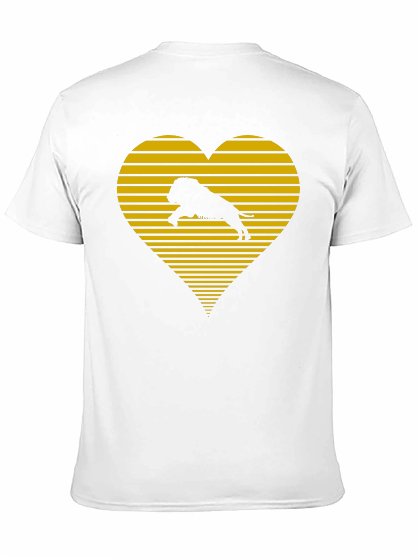 Lion Heart Striped Graphic Tee - Black