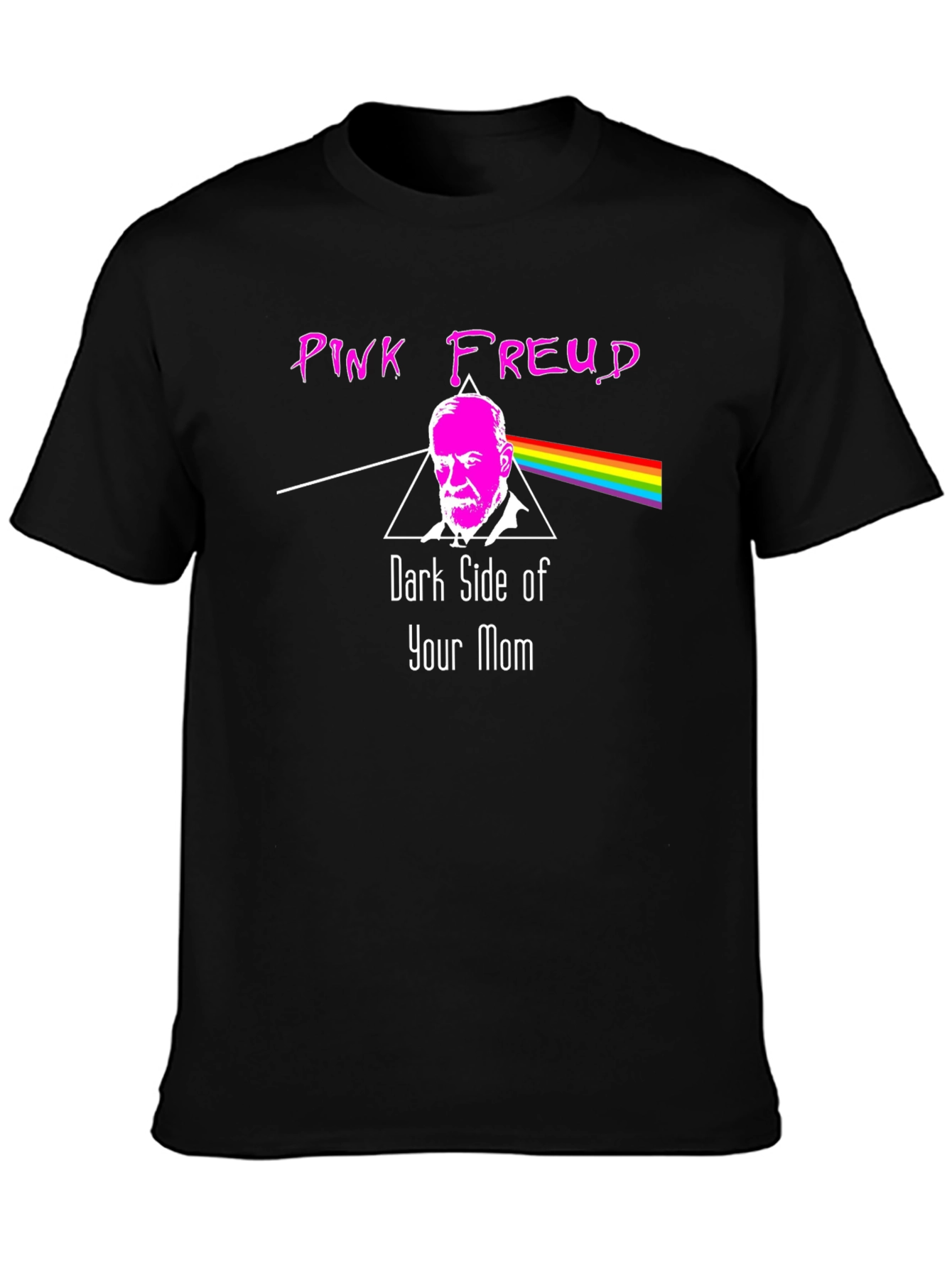 Pink Freud Dark Side Graphic T-Shirt