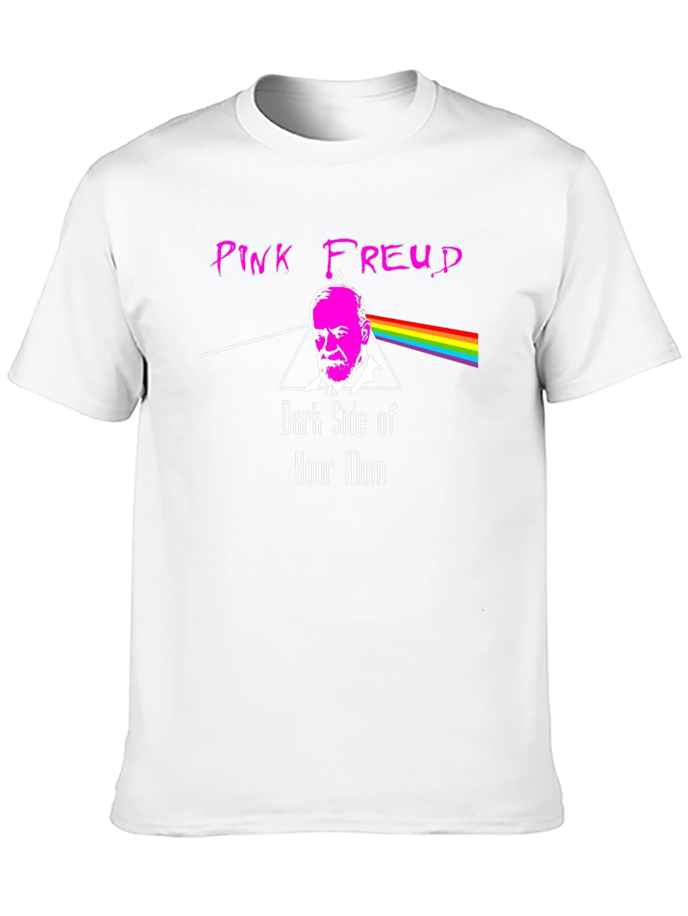 Pink Freud Dark Side Graphic T-Shirt