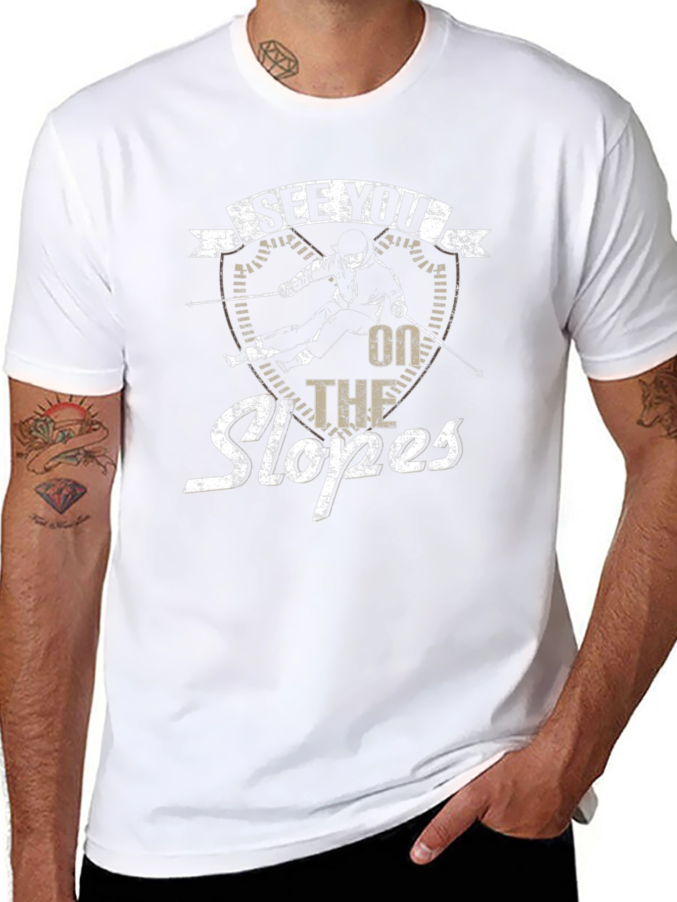 See You On The Slopes Black Graphic Tee