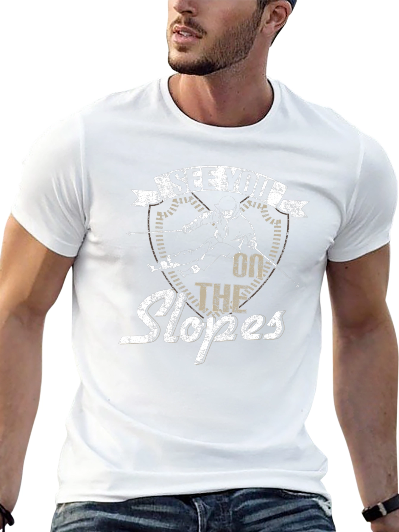 See You On The Slopes Black Graphic Tee