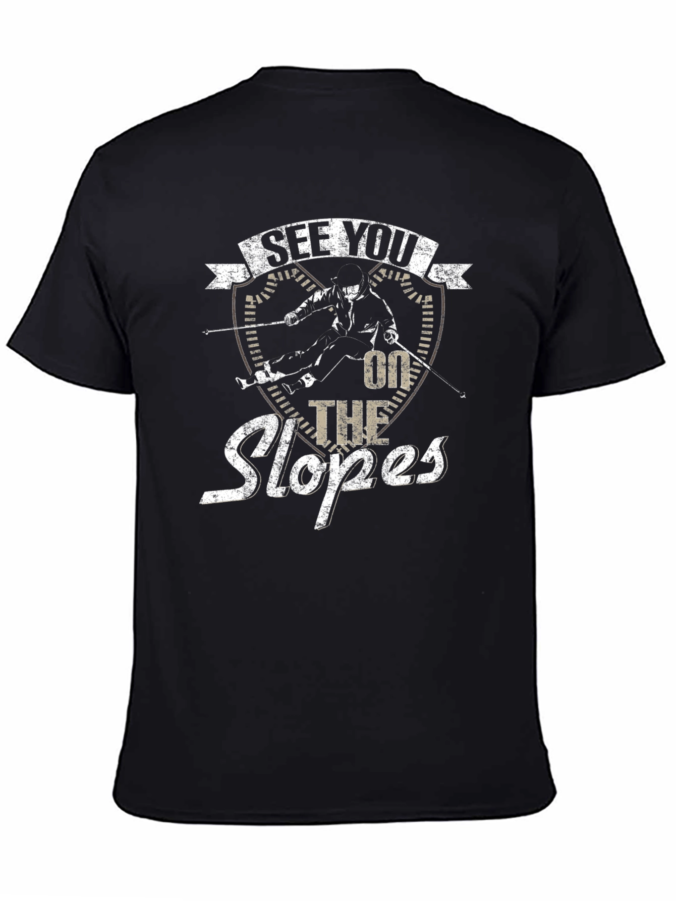 See You On The Slopes Black Graphic Tee