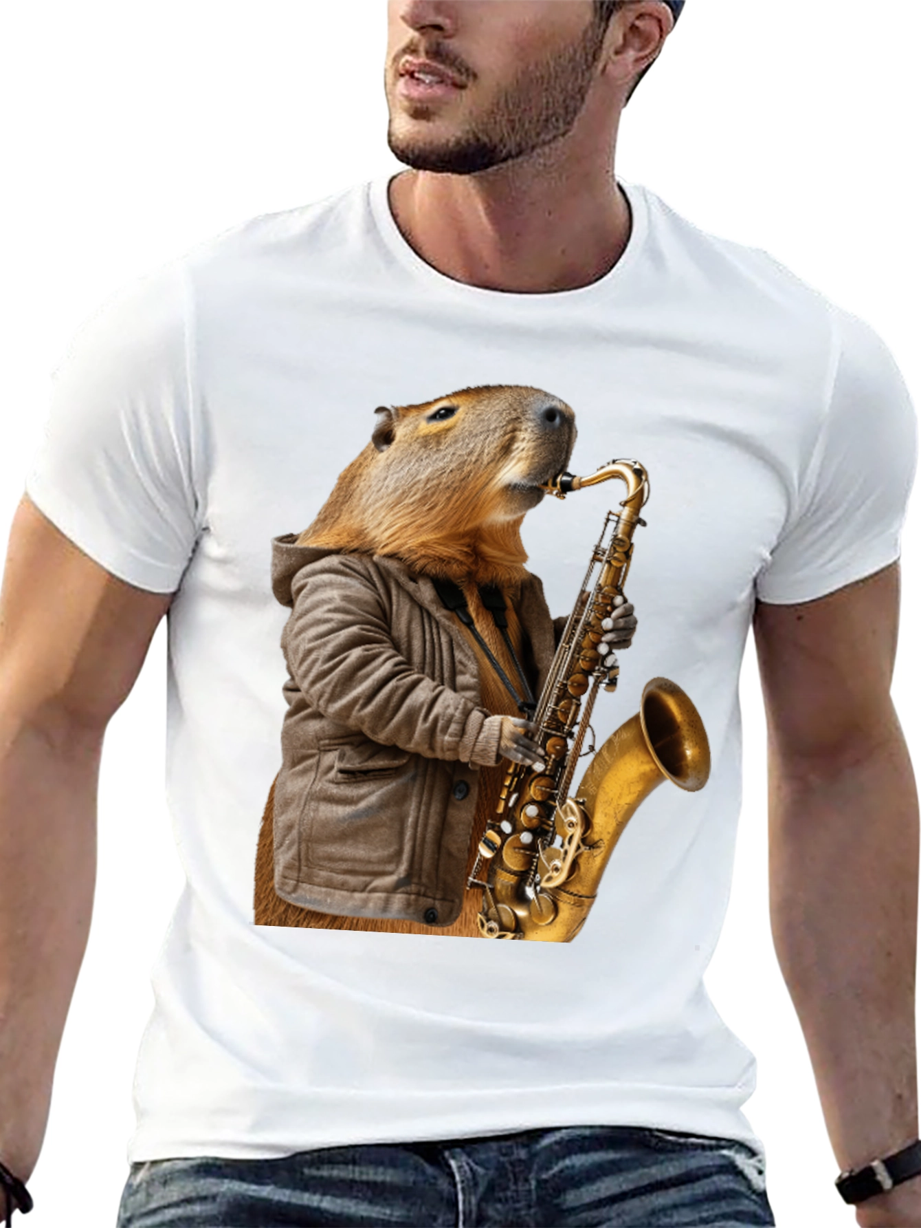 Capybara Saxophone T-Shirt