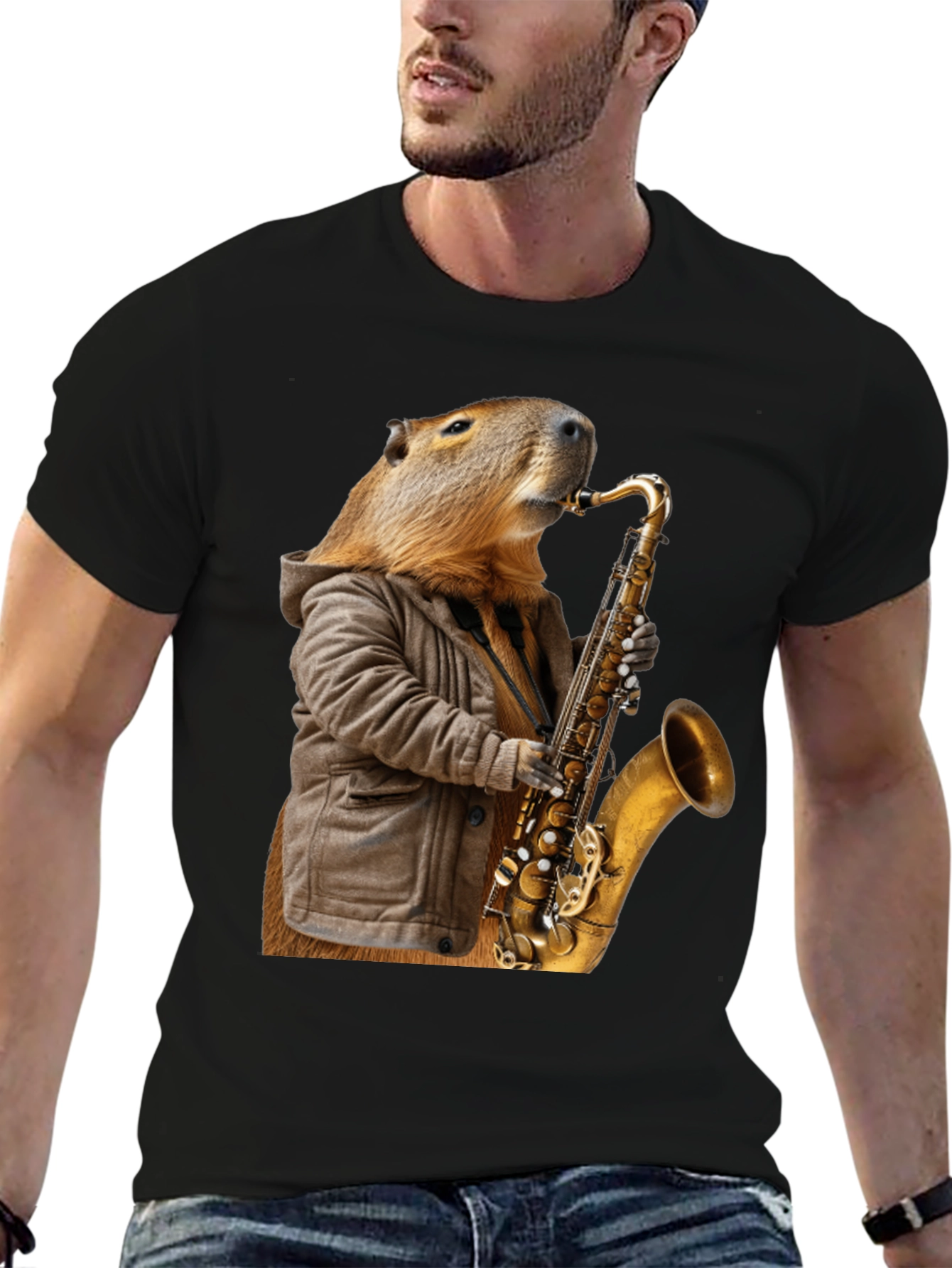 Capybara Saxophone T-Shirt