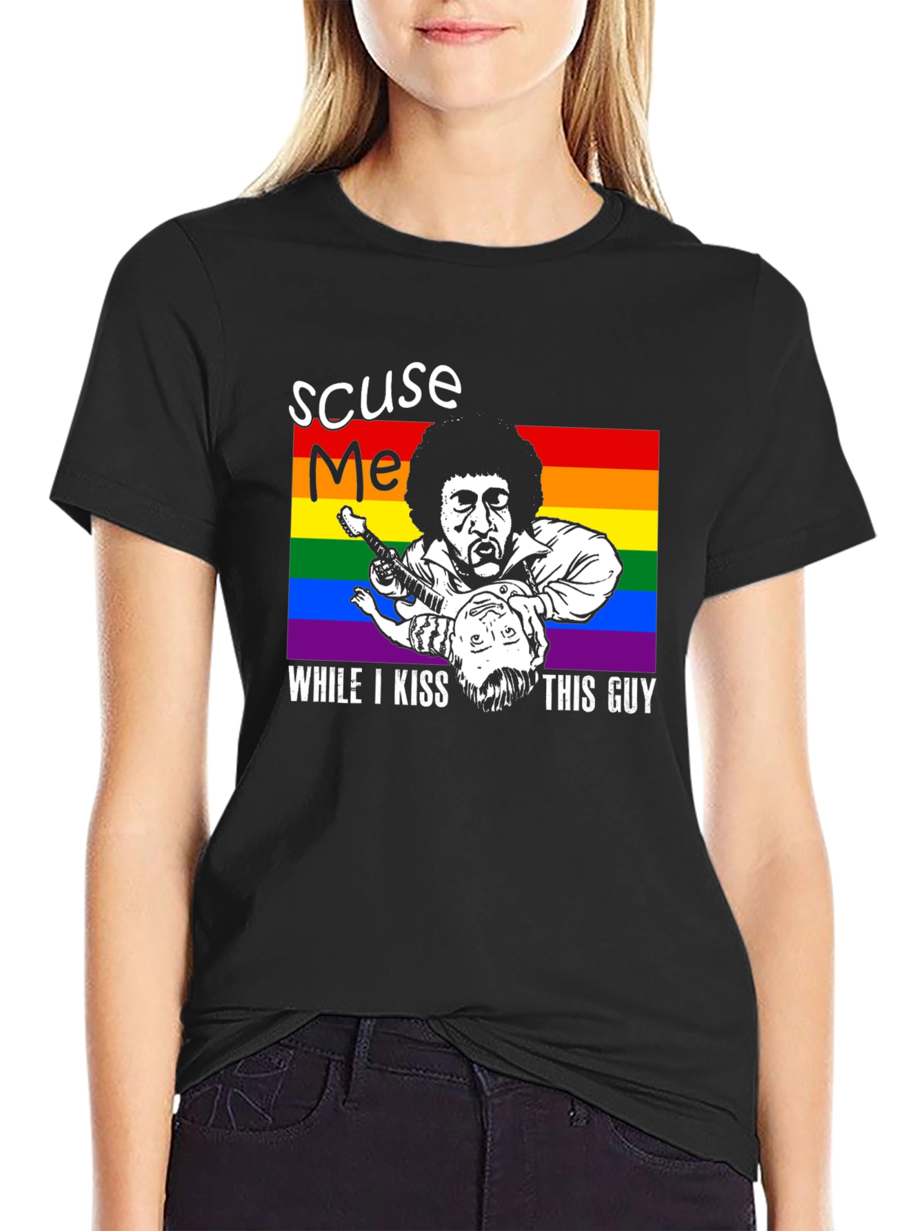 Excuse Me Kiss This Guy LGBT T-Shirt