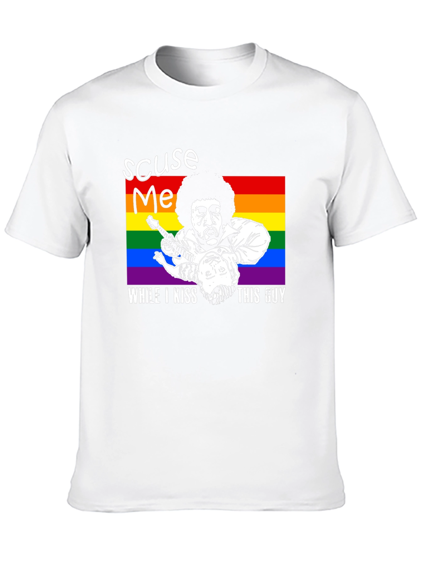 Excuse Me Kiss This Guy LGBT T-Shirt