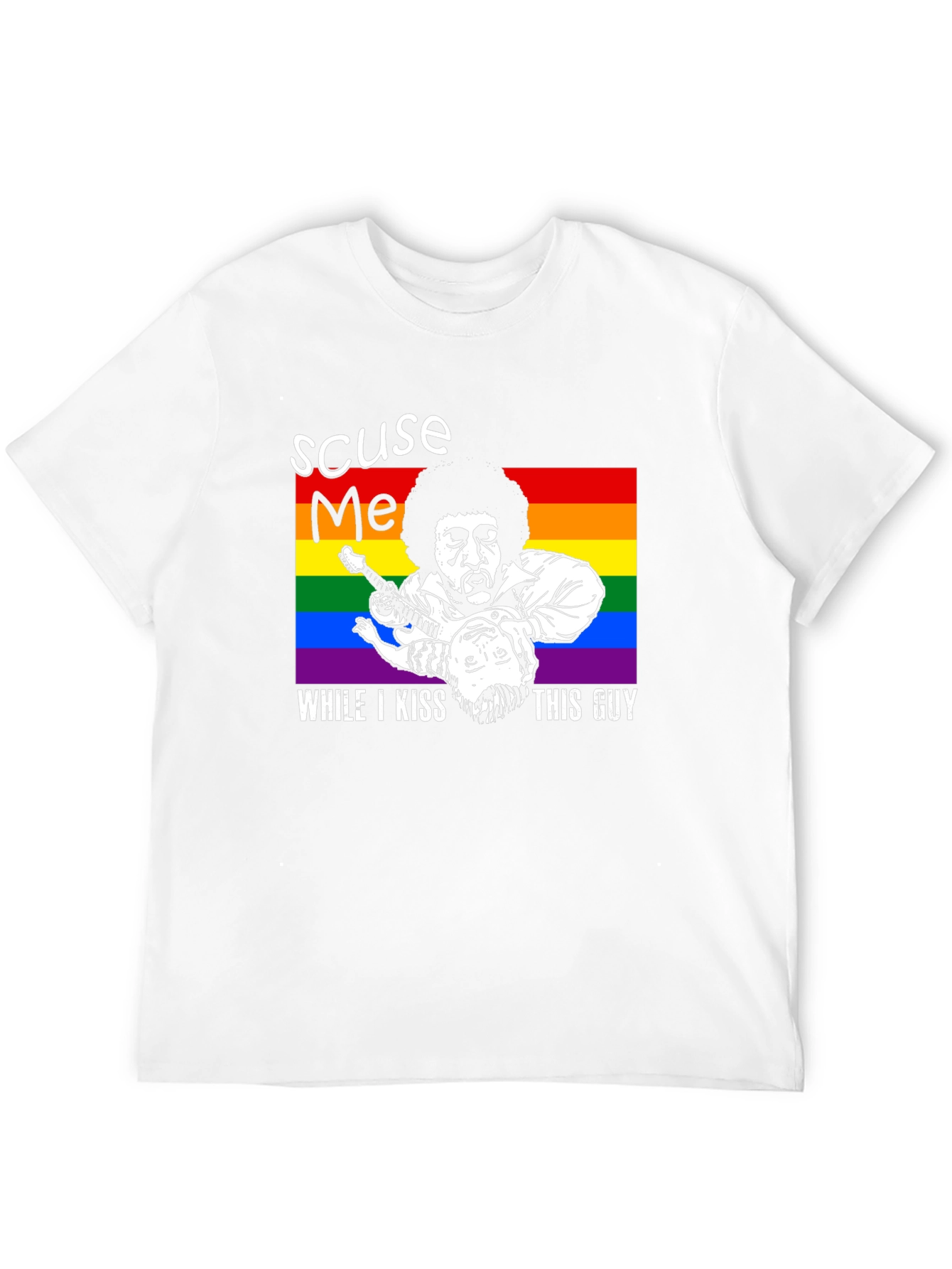 Excuse Me Kiss This Guy LGBT T-Shirt