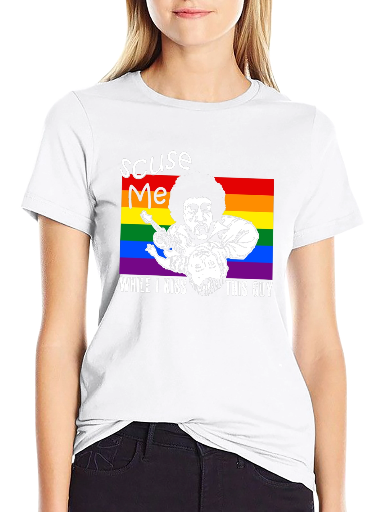 Excuse Me Kiss This Guy LGBT T-Shirt